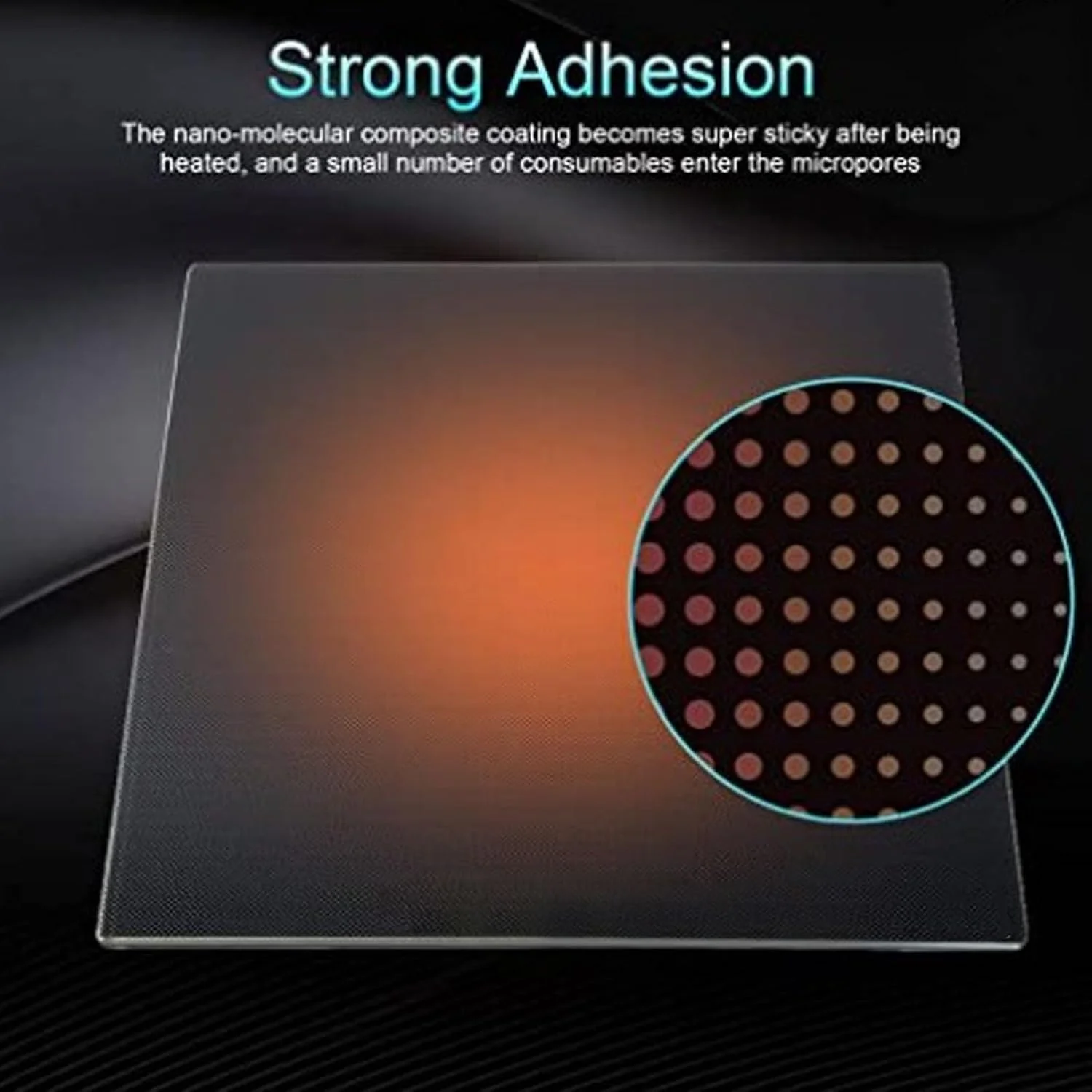 صفحه ساخت شیشه ای پرینتر سه بعدی، صفحه ساخت شیشه حرارت دیده، بستر شیشه ای پرینتر سه بعدی با پوشش ریز متخلخل، ظاهر ساخت شیشه ای حرارت دیده 120x120x4 میلی متر برای چسبندگی قوی و صافی بالا