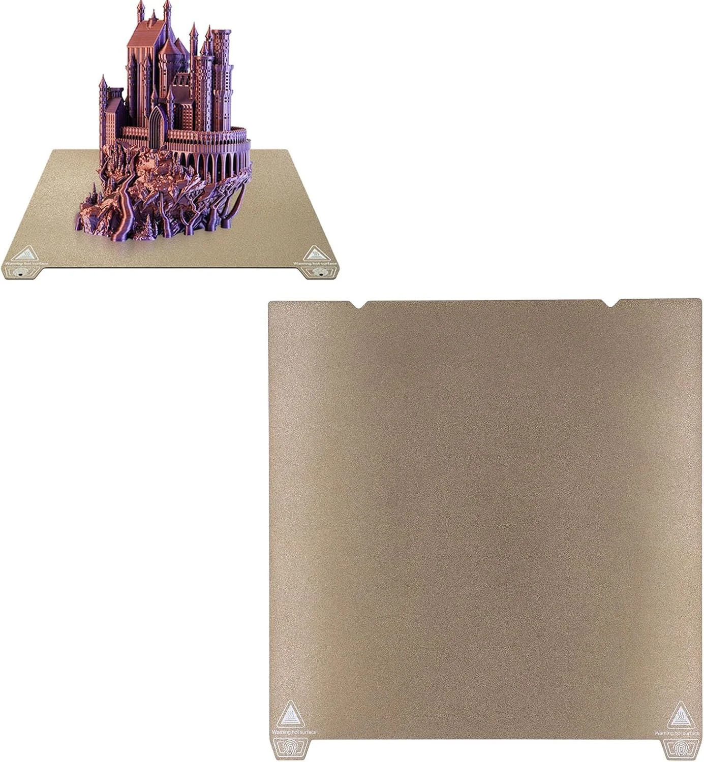 صفحه ساخت پرینتر سه بعدی دو طرفه PEI، 315 X 310 میلی متر، جدا سازی آسان، چسبندگی قوی برای پرینترهای سه بعدی K1 Maximum