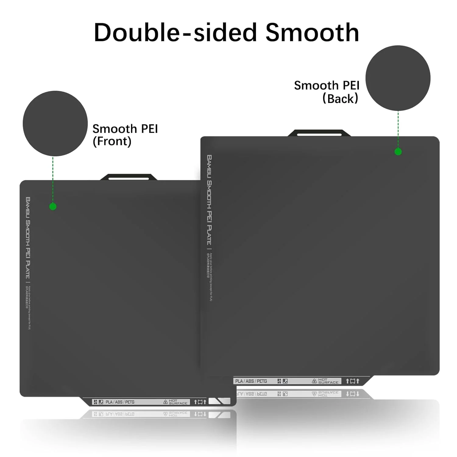 صفحه چاپ بامبو صاف اصلی، 257x257 میلی‌متر، بستر چاپ مغناطیسی فولادی فنری انعطاف‌پذیر دو طرفه برای پرینتر سه بعدی Bambu Lab P1S/P1P/X1C/X1/X1E/A1 (خاکستری زغالی)