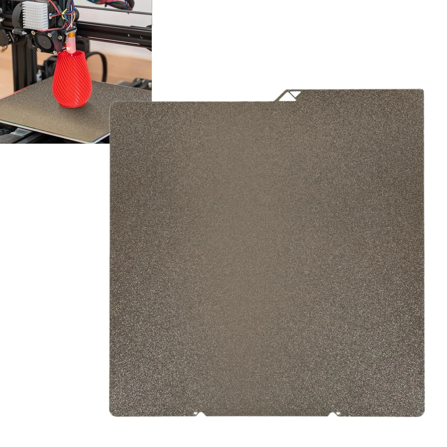 صفحه PEI برای S1/S1 Combo، صفحه ساخت PEI با بافت دو طرفه 264x276 میلی‌متر، بستر چاپ فولادی فنری انعطاف‌پذیر قابل جابجایی پلتفرم پرینتر سه بعدی برای PLA PETG ABS TPU نایلون