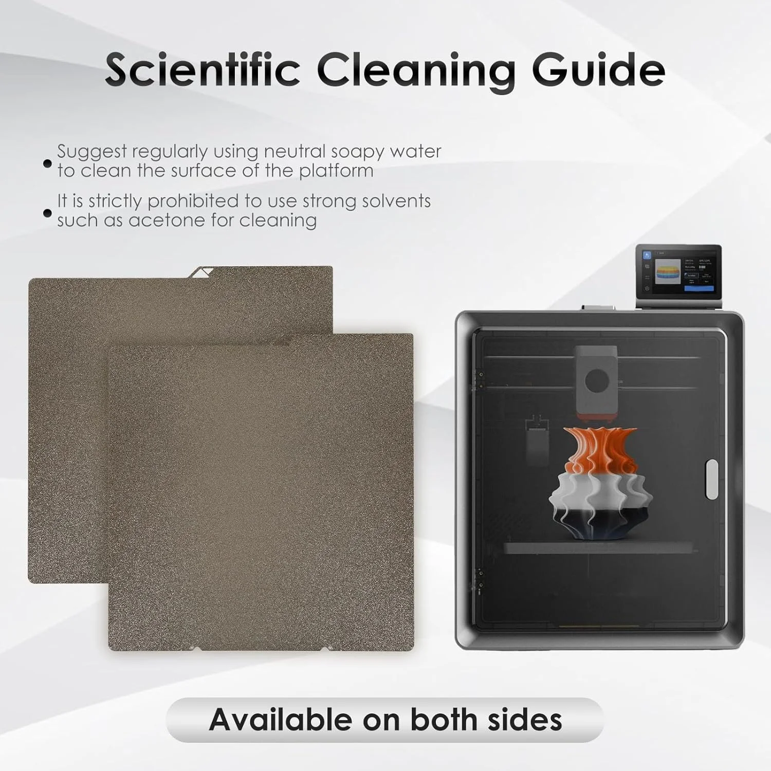 صفحه PEI برای S1/S1 Combo، صفحه ساخت PEI با بافت دو طرفه 264x276 میلی‌متر، بستر چاپ فولادی فنری انعطاف‌پذیر قابل جابجایی پلتفرم پرینتر سه بعدی برای PLA PETG ABS TPU نایلون