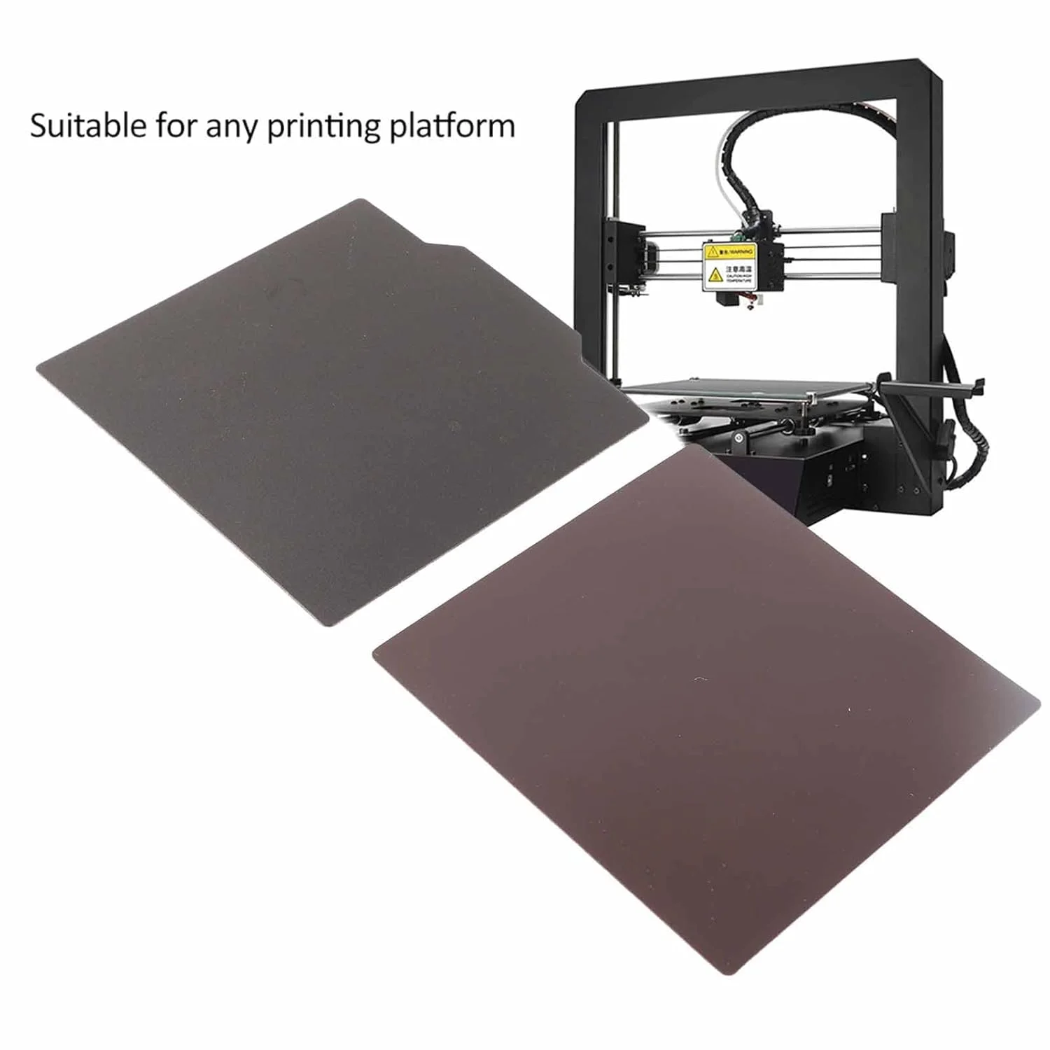 برچسب بستر گرم، 15x15 سانتی متر، تک لایه، صفحه برچسب پلتفرم بستر گرم پرینتر سه بعدی، فیلم چاپ سه بعدی برای پلتفرم چاپ