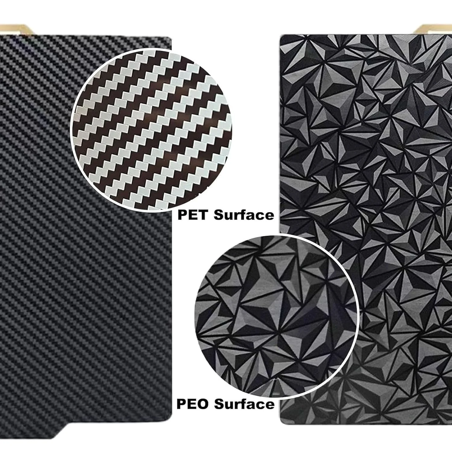 صفحه ساخت پرینتر سه بعدی ممتاز، 235x235 میلی‌متر، PET تقویت شده با فیبر کربن PEO، صفحه ساخت مغناطیسی دو طرفه با بافت برای اطمینان از دوام