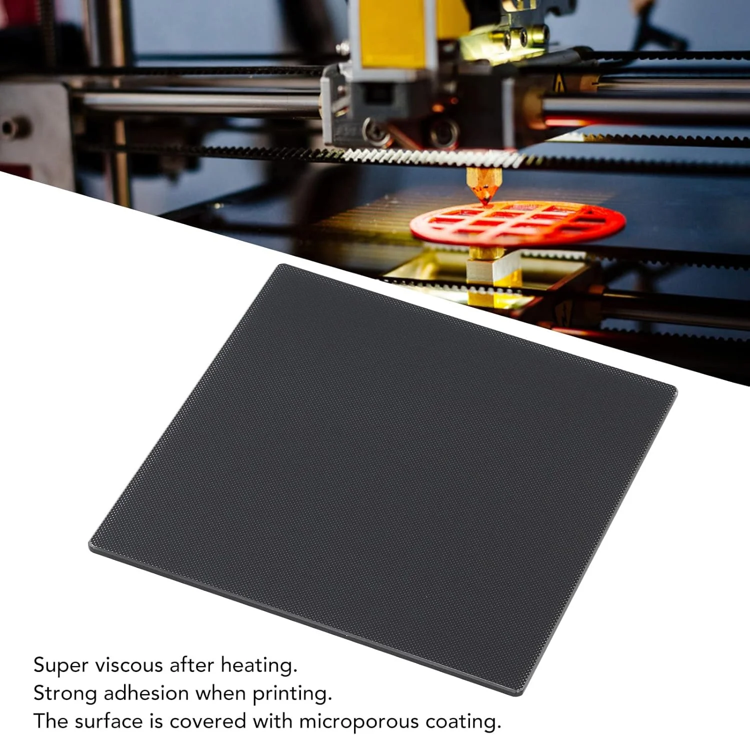 صفحه شیشه ای تخت پرینت سه بعدی با پوشش میکرو متخلخل، پلتفرم شیشه ای حرارت دیده، لوازم جانبی پرینتر سه بعدی برای PLA، TPU، ABS، PC، ابعاد 180X180x4 میلی متر