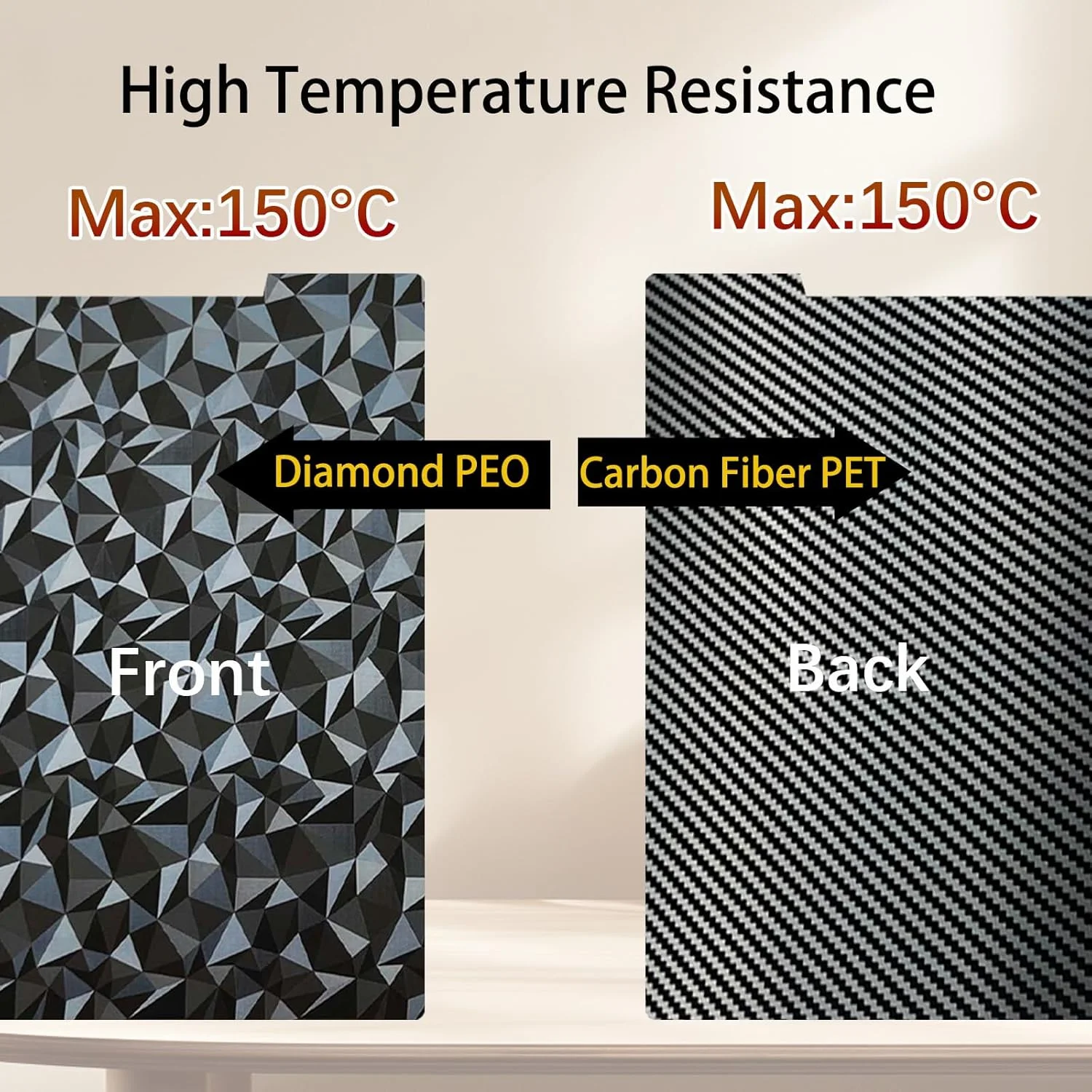 سکوی چاپگر سه بعدی ارتقا یافته JUUPINE برای صفحه ساخت Prusa i3 MK3، ورق انعطاف پذیر فولادی فنری PET فیبر کربنی + PEO الماس دو طرفه 241x253.8 میلی متر برای چاپگر سه بعدی Prusa I3 MK2 2.5S MK52 MK3S MK3S+ MK4