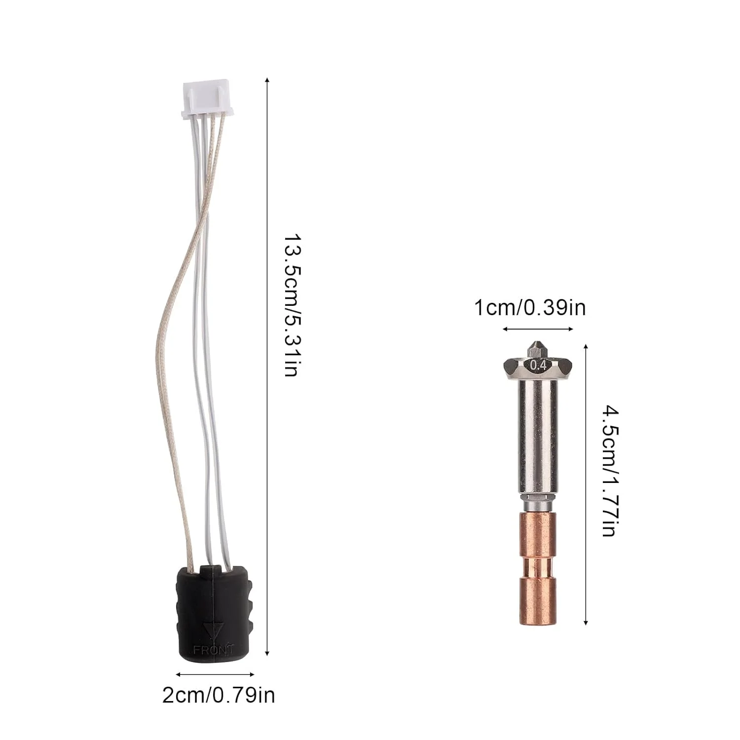 نازل یکپارچه 0.4 میلی‌متری و مجموعه گرمایش هات اند برای Anycubic Kobra 3 Max & Combo، نازل یکپارچه با جریان بالا، جایگزین هد چاپ پرسرعت