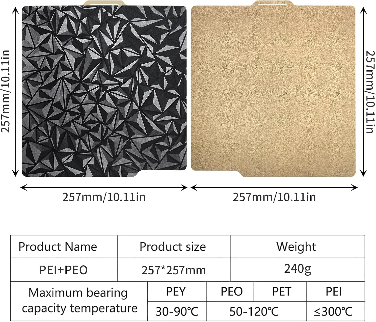 صفحه ساخت پرینتر سه بعدی X1 P1P P1S 257x257mm PEI PEY PEO