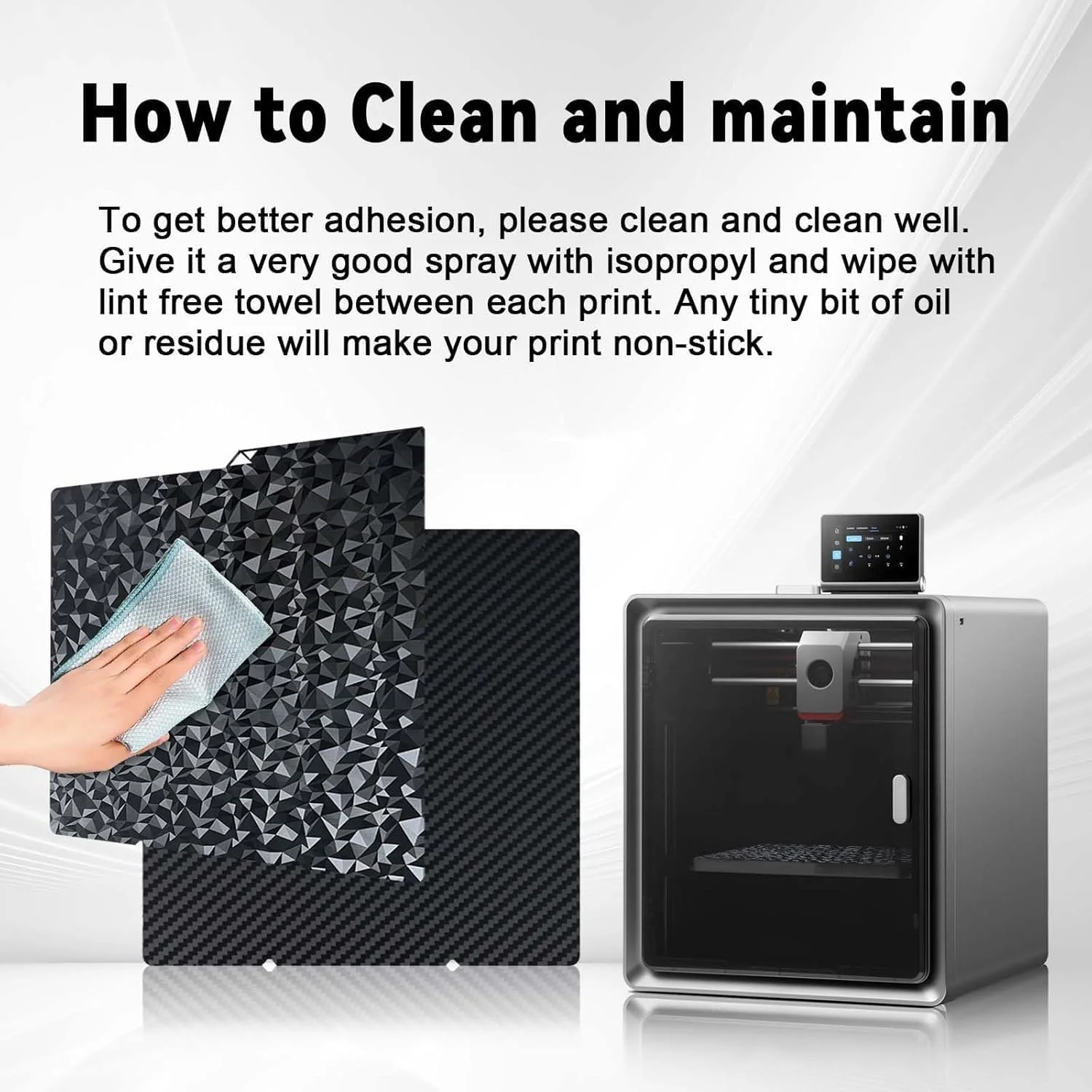 صفحه ساخت Kobra S1 برای Anycubic 264x276mm، صفحه تخت فولادی فنری صاف PEO PET برای Anycubic Kobra S1، پلتفرم چاپگر سه بعدی Kobra S1 Combo