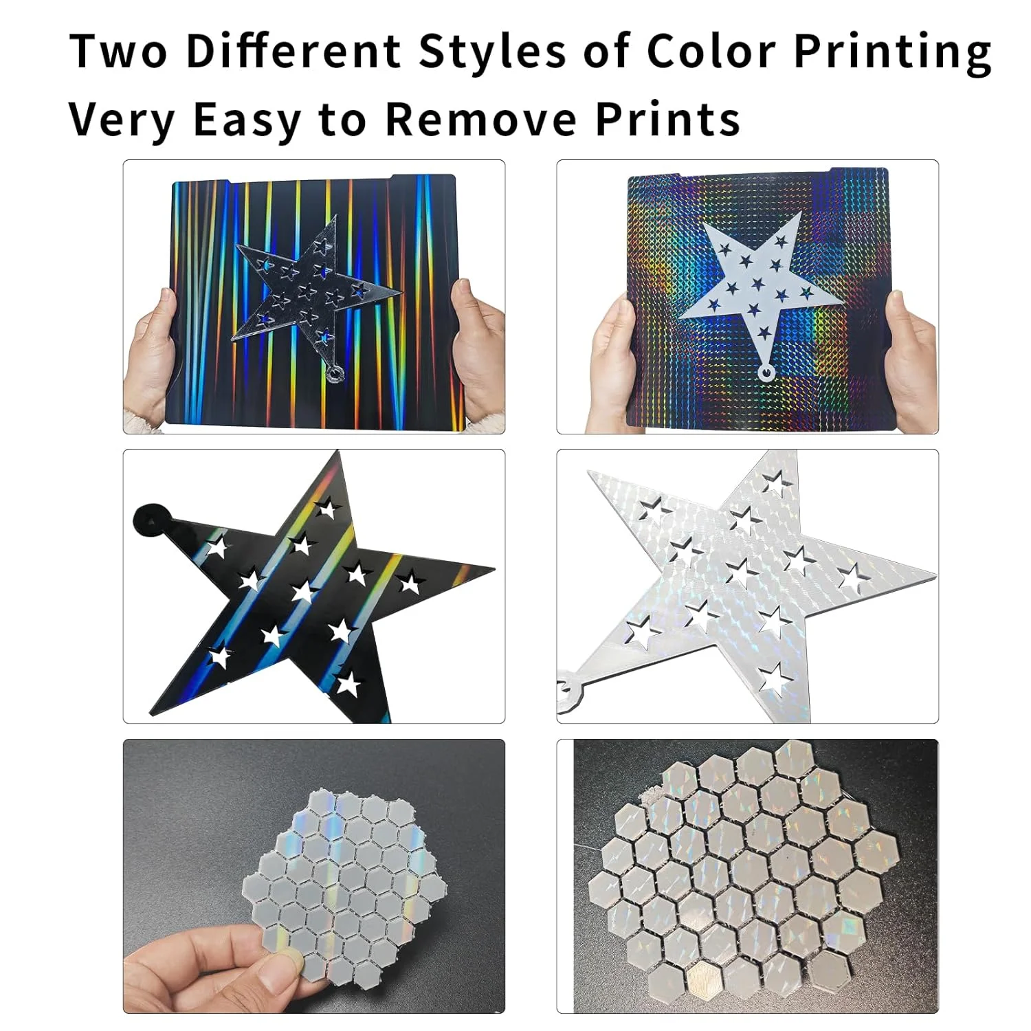 صفحه ساخت پرینتر سه بعدی H1H برای PrusaMK3 MK3S MK4: ورق فولادی انعطاف پذیر، دو طرفه، صاف، چند رنگی و قابل جابجایی 253.8x241 میلی متر مدل MK52 BCZAMD