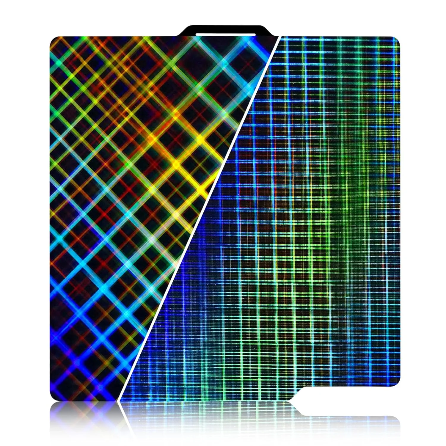 صفحه ساخت دو طرفه طرح رنگین کمانی صاف + مشبک رنگین کمانی IdeaFormer، پلتفرم فولاد فنری PES جداشدنی 257x257 میلی‌متری برای پرینترهای سه بعدی Bambu Lab A1/X1C/X1/X1E/P1P/P1S