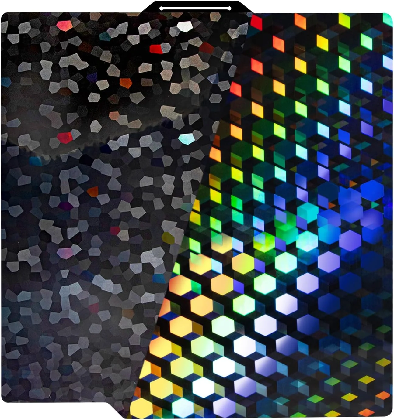 دو عدد صفحه ساخت هولوگرافی صاف P1S X1C برای Bambu Lab، صفحه تخت فولادی فنری PEG PEW PES برای پلتفرم چاپگر سه بعدی Bambu Labs X1 Carbon P1P P1S A1 X1C 256x256mm