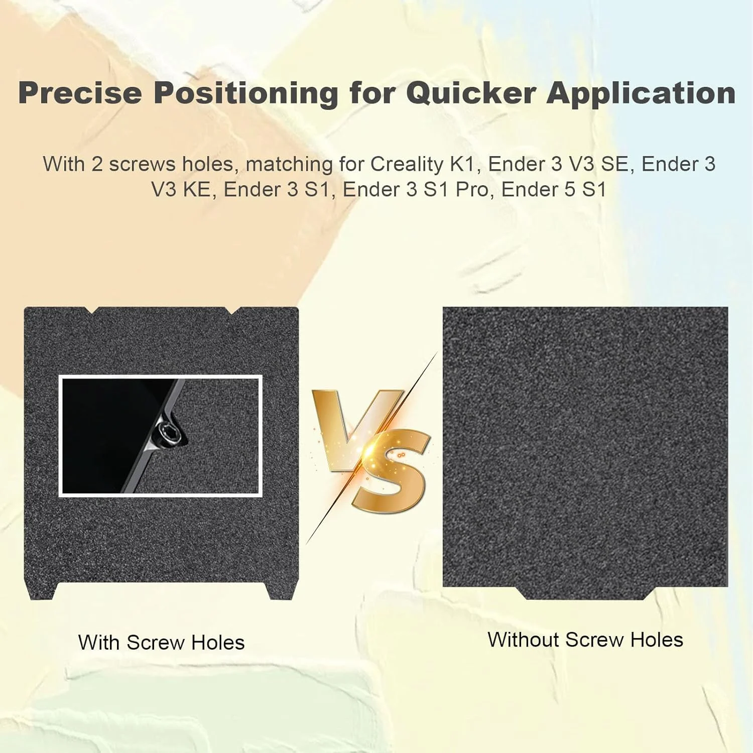 صفحه ساخت PEI با بافت صاف IdeaFormer-3D برای Creality K1/K1C/K1 SE/Ender 3 V3 SE/V3 KE/5 S1/S1/Pro، بستر فولادی فنری 235x235 میلی‌متری برای پرینتر سه بعدی