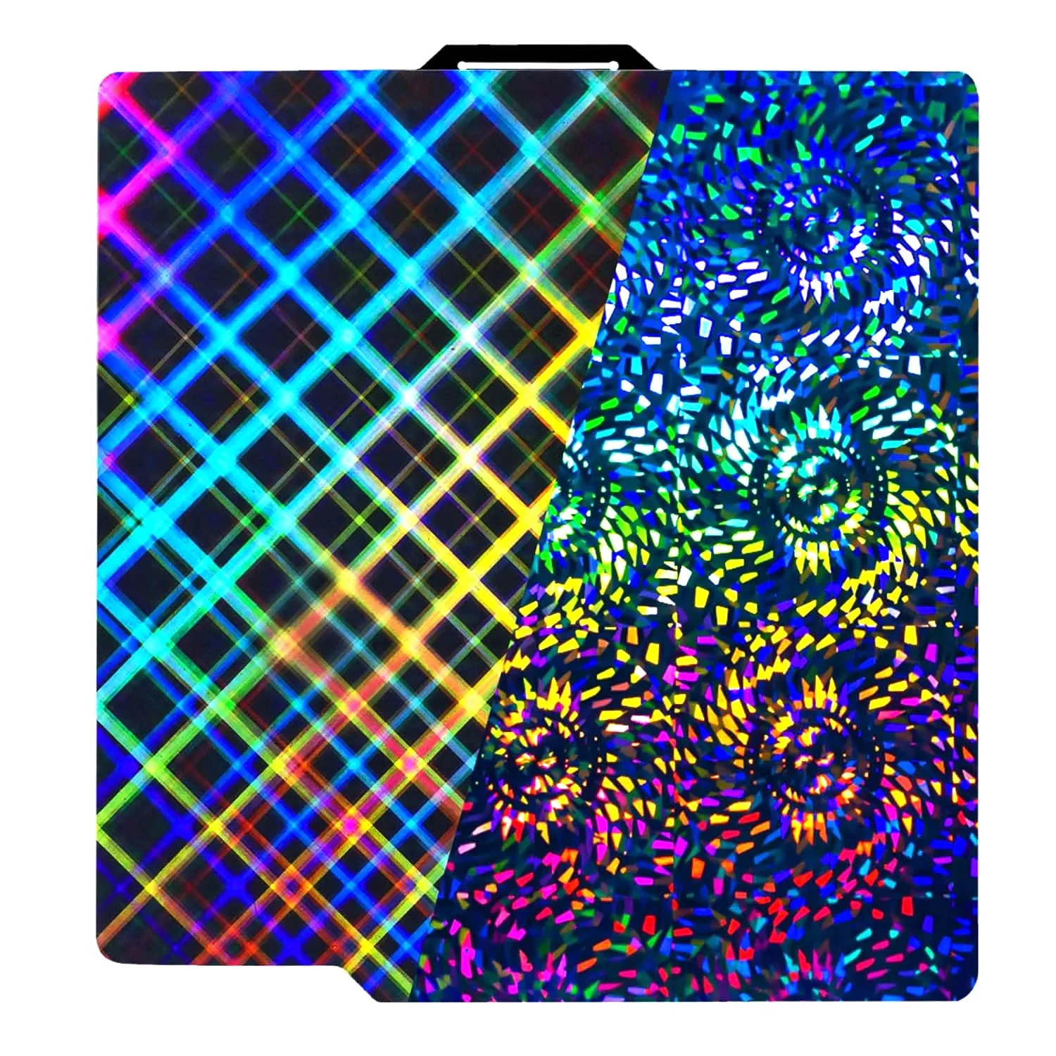 صفحه ساخت PEW PES Effect برای Bambu Lab X1/X1C/X1E/P1P/P1S/P2S/A1، صفحه فولادی فنری انعطاف پذیر طرح دار + دنده رنگین کمانی 257x257 میلی متر، پلتفرم قابل جابجایی بستر چاپ برای پرینترهای سه بعدی Bambu Labs