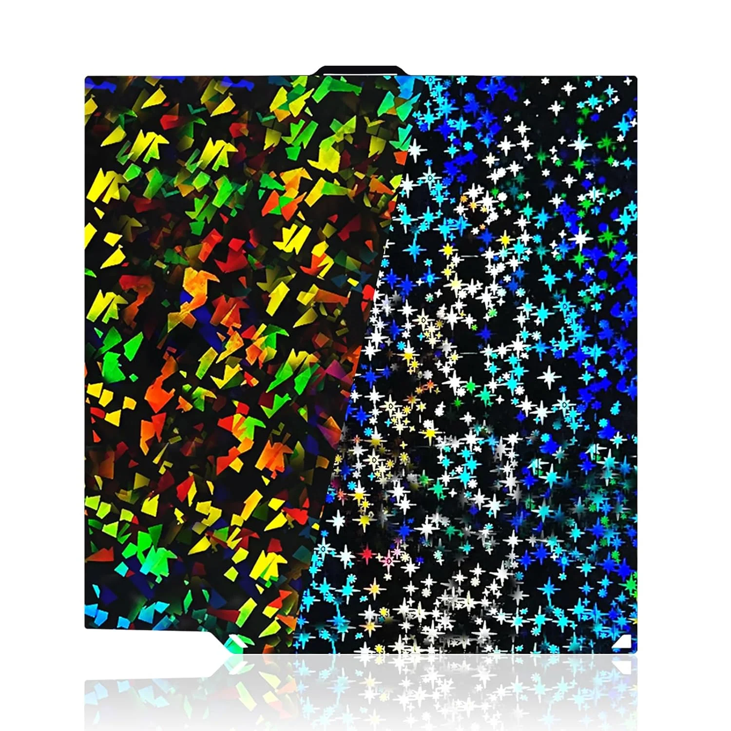 صفحه ساخت دو طرفه فنری فولادی انعطاف پذیر PEF هولوگرافیک کربنی Centauri، ابعاد 260x271 میلی متر، مناسب برای پرینتر سه بعدی Elegoo Centauri Carbon