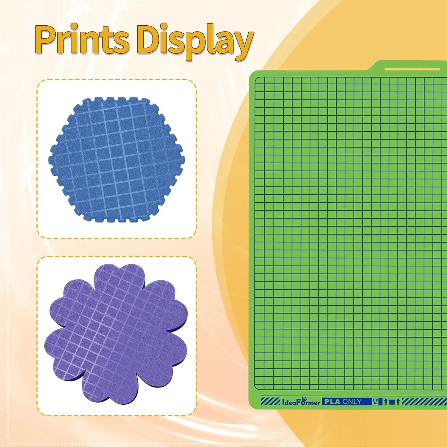 صفحه خنک بافت دار شبکه ای IdeaFormer-3D برای Bambu Lab P1S P2S P1P X1C X1 A1، صفحه ساخت دمای پایین صفحه سرد PLA برای Bambu Labs 257x257mm