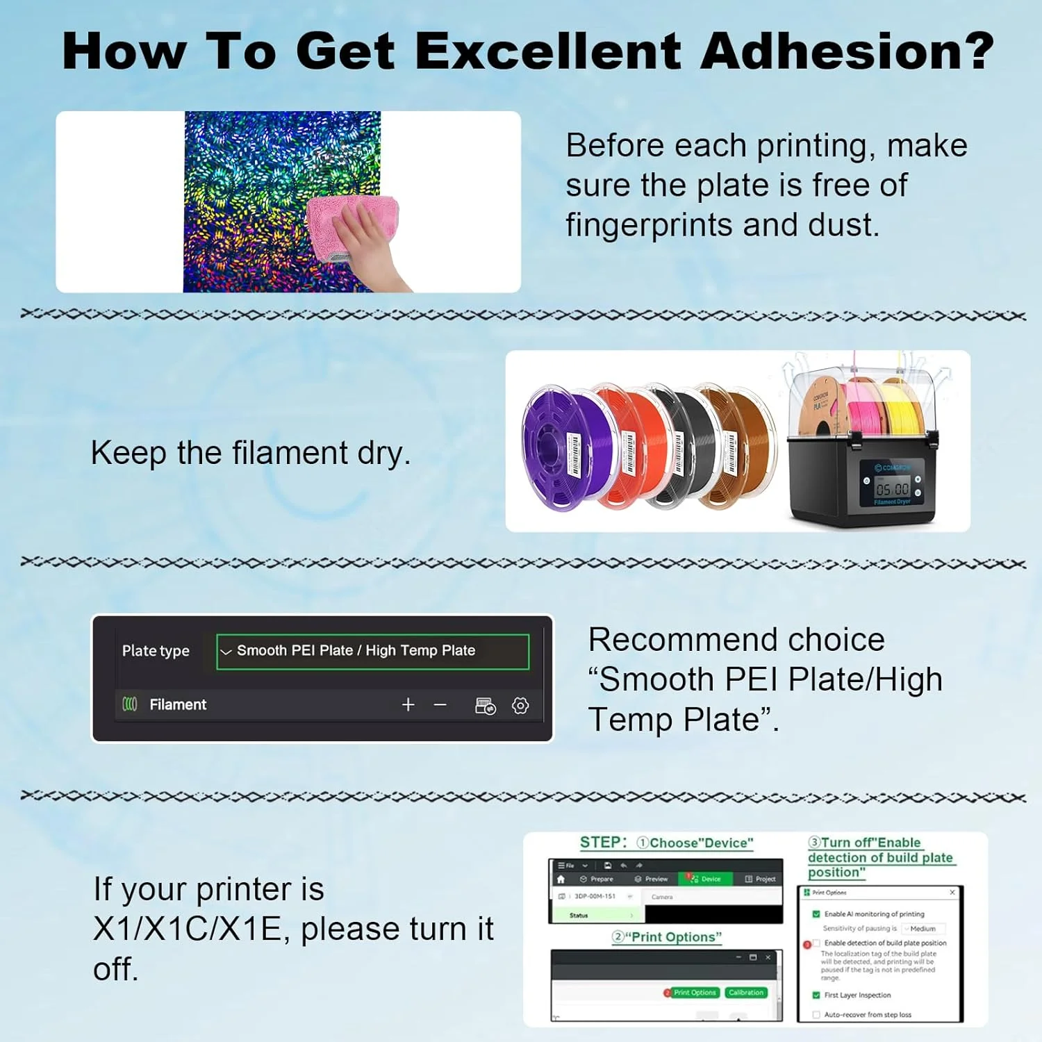 صفحه ساخت PEW PES Effect برای Bambu Lab X1/X1C/X1E/P1P/P1S/P2S/A1، صفحه فولادی فنری انعطاف پذیر طرح دار + دنده رنگین کمانی 257x257 میلی متر، پلتفرم قابل جابجایی بستر چاپ برای پرینترهای سه بعدی Bambu Labs