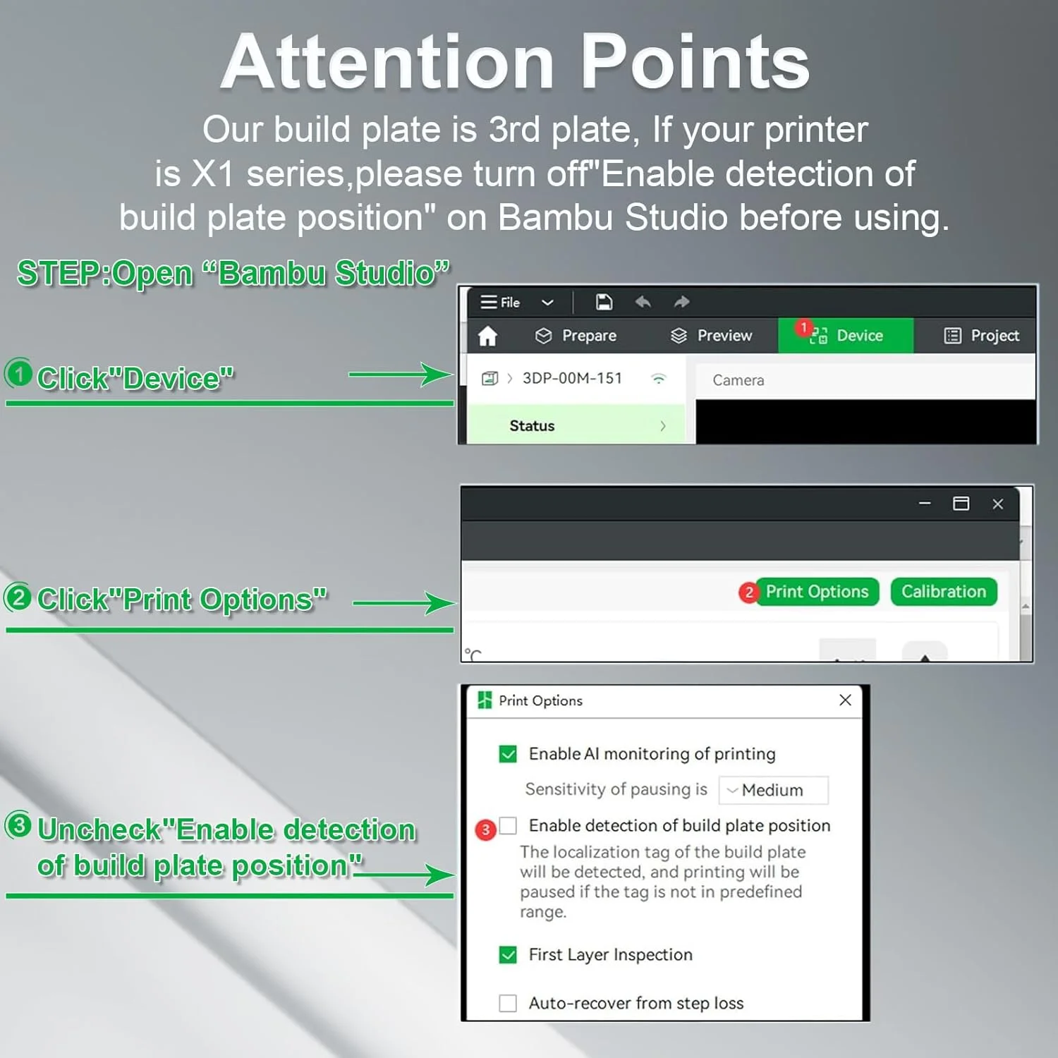 صفحه ساخت دو طرفه مشکی PEI برای Bambu Lab X1/X1C/X1E/P1P/P1S/P2S/A1، ورق فولادی فنری انعطاف پذیر برای پلتفرم پرینترهای سه بعدی Bambu Lab، اندازه 257x257 میلی متر
