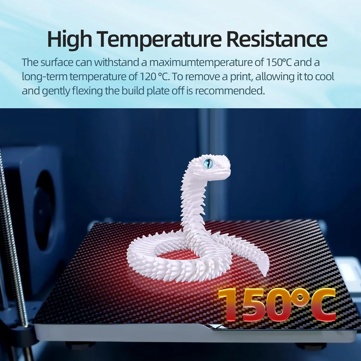 صفحه ساخت Kobra S1، 264x276 میلی‌متر، صفحه تخت فولادی فنری انعطاف‌پذیر PEO PET برای پلتفرم چاپگر سه بعدی Anycubic Kobra S1/Kobra S1 Combo