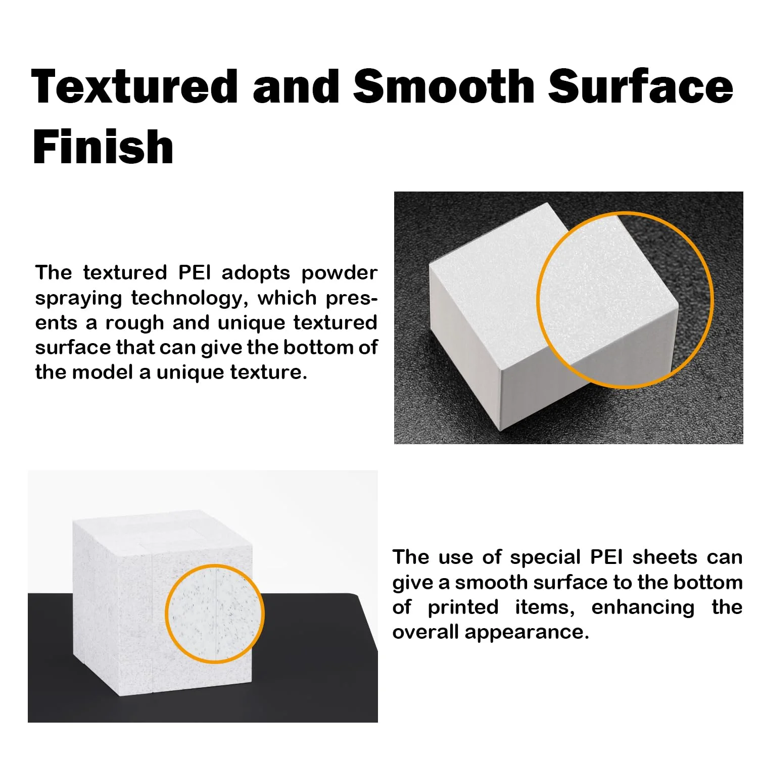 صفحه ساخت P1S برای Bambu Lab P2S/P1S/P1P/A1/X1C/X1E، ورق PEI با بافت دوگانه و صاف، 257.5x257.5 میلی متر، صفحه فولادی فنری انعطاف پذیر مشکی برای لوازم جانبی چاپگر سه بعدی