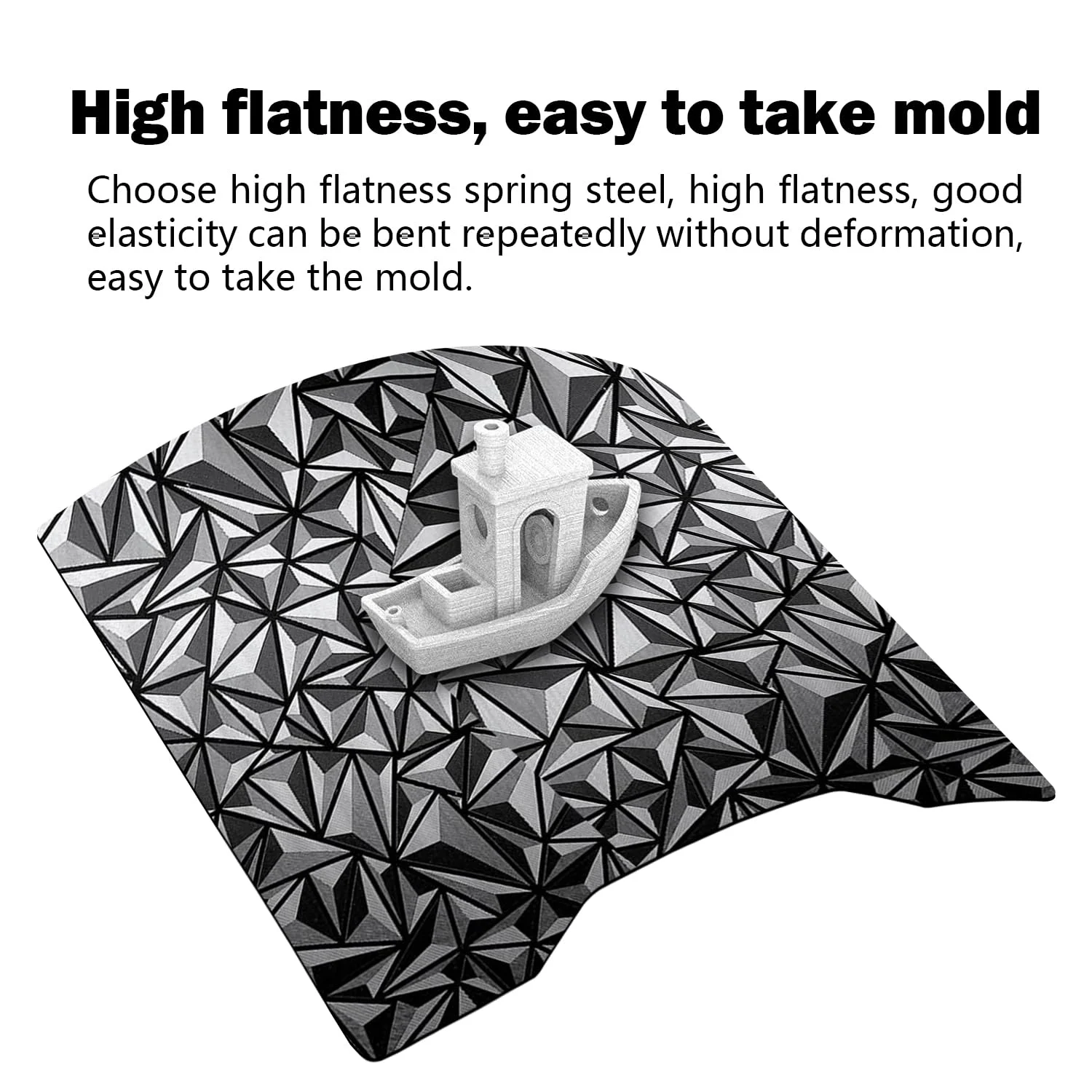 صفحه ساخت دو طرفه 265x280 میلی‌متری PEI PEO، صفحه صاف، بستر حرارتی، پلتفرم انعطاف پذیر فولادی فنری برای لوازم جانبی چاپگر Creality (PEO+Debris)