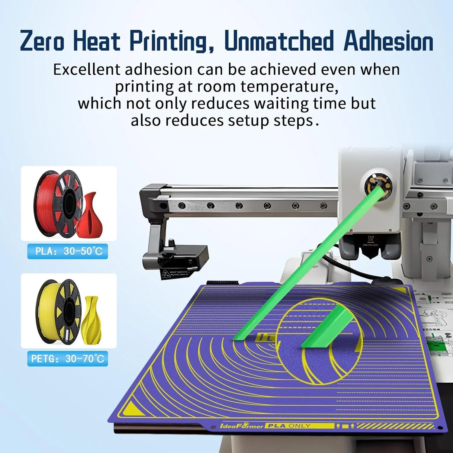 صفحه خنک کننده کوچک A1 با ابعاد 184x184 میلی متر برای Bambu Lab، صفحه سرد بافت دار برای چاپ در دمای پایین برای Bambu A1 Mini