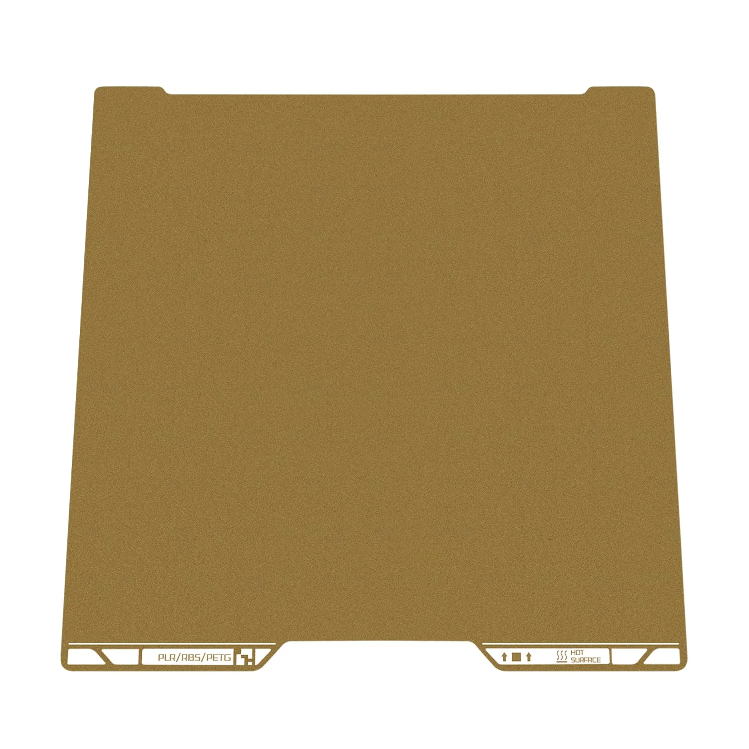 صفحه ساخت PEI مدل H2S/H2D برای Bambu Lab H2D، ابعاد 355x346.5 میلی‌متر، پلتفرم بافت‌دار دو طرفه طلایی برای پرینتر سه بعدی، صفحه PEI، پلتفرم انعطاف‌پذیر و جداشدنی، بستر گرم شونده، مت پلتفرم پرینت سه بعدی