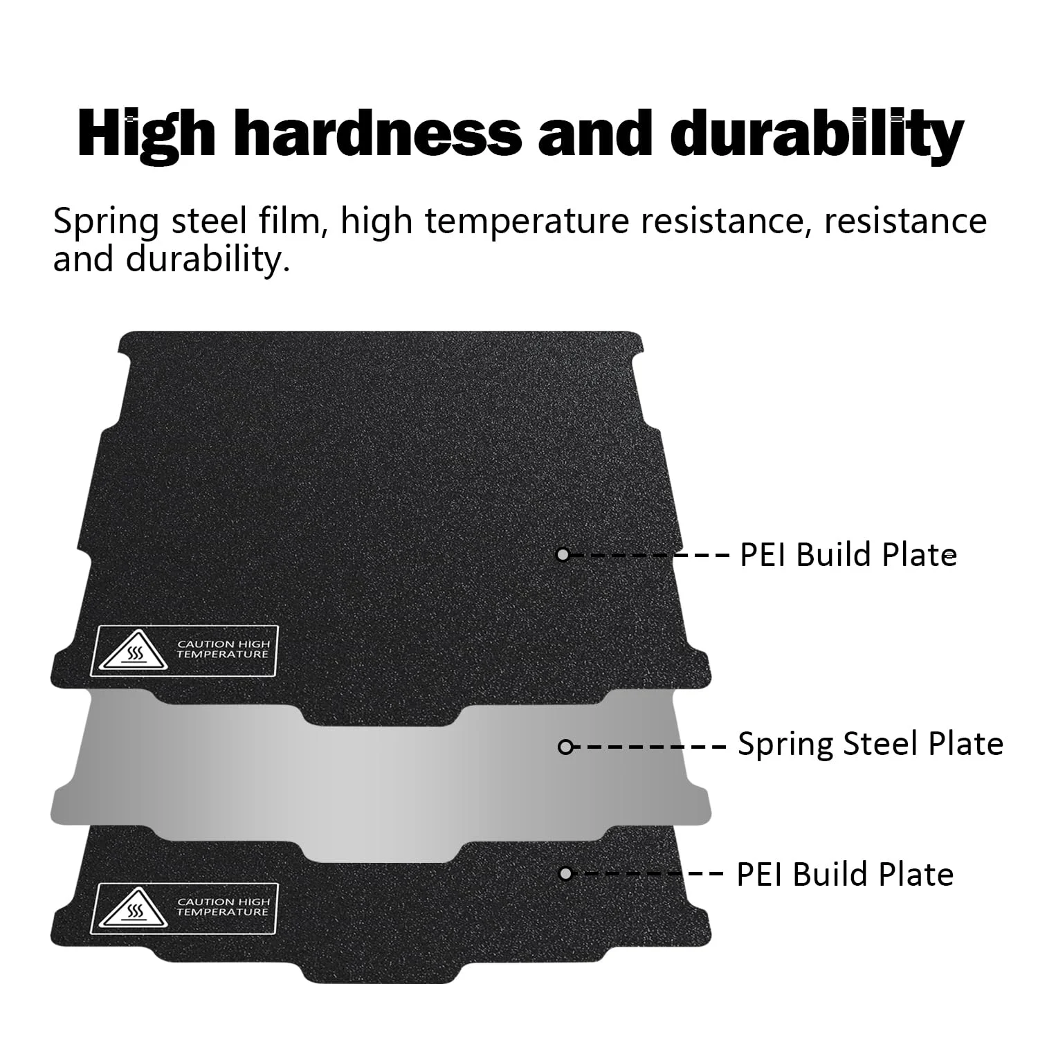 صفحه ساخت دو طرفه بافت دار 178X184 میلی متر برای پرینتر سه بعدی کوچک - صفحه فولادی فنری قابل جابجایی