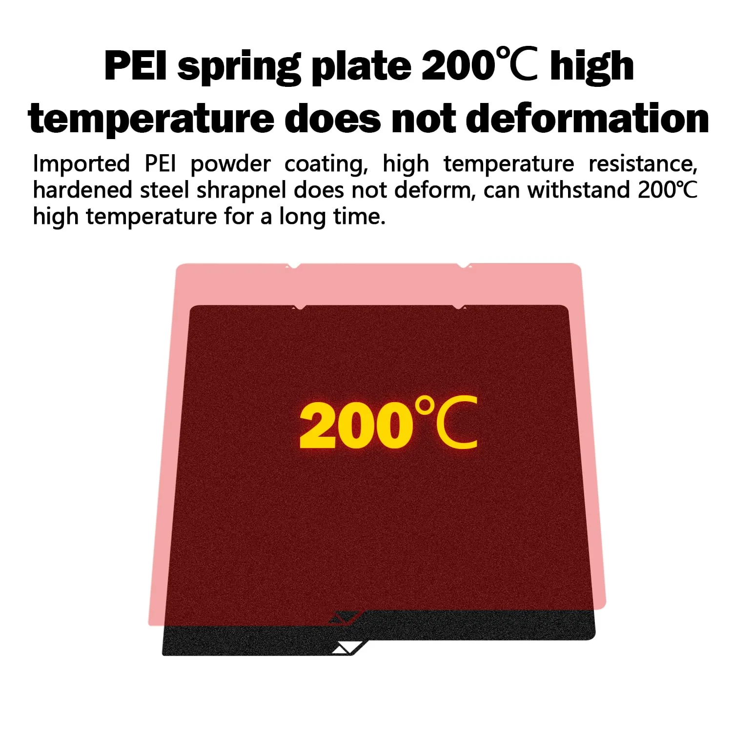 صفحه ساخت پرینتر سه بعدی Kobra S1 مناسب برای Kobra S1 Combo/Kobra S1 ACE Pro، ابعاد 264x276 میلی متر، سطح بافت دار دو طرفه مشکی، صفحه PEI انعطاف پذیر و قابل جابجایی، بستر گرم شونده، پد پلتفرم چاپ سه بعدی