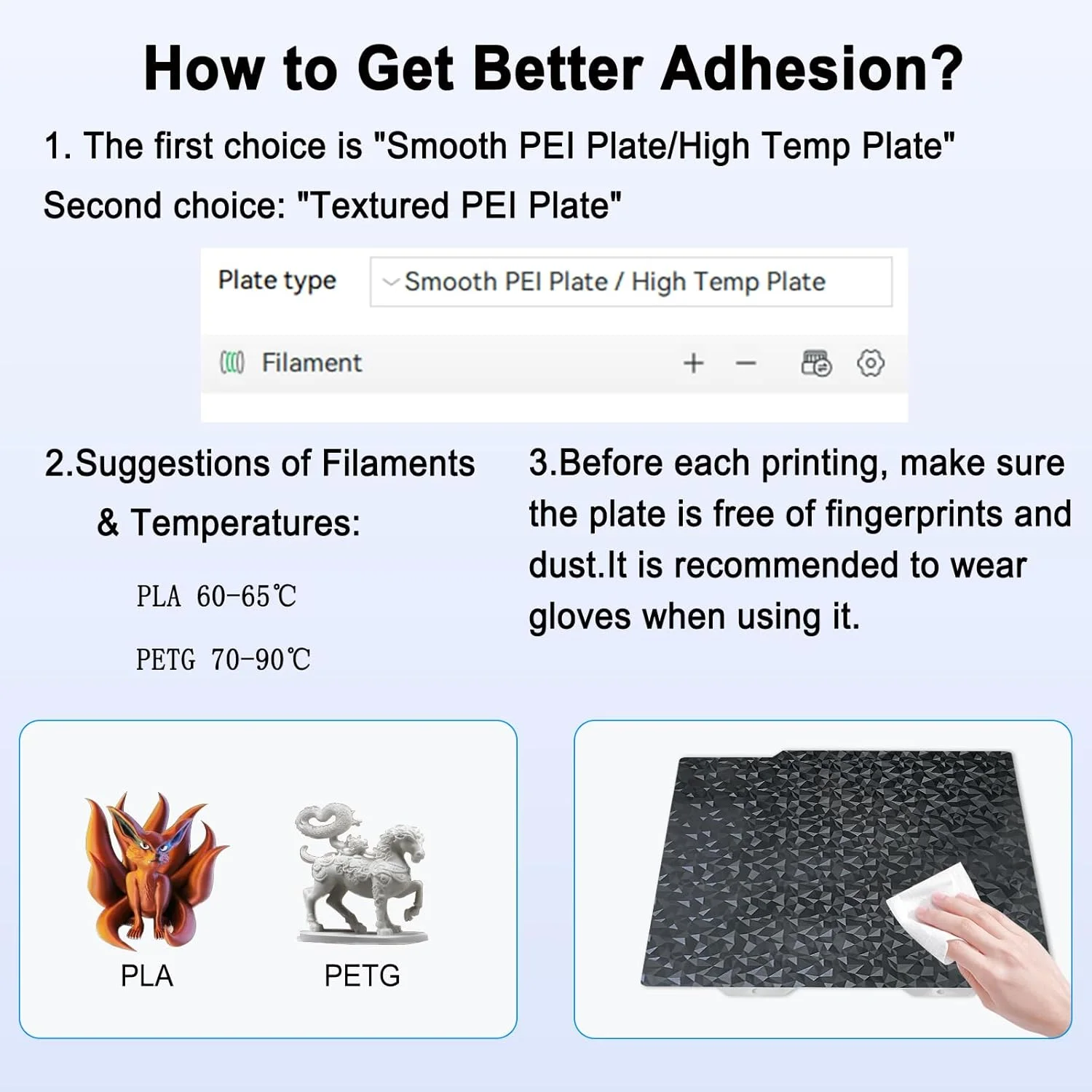 صفحه ساخت دو طرفه 184x184 میلی‌متری PET+PEO برای Bambu Lab A1 Mini، صفحه فولادی فنری PET با روکش فیبر کربنی PEO الماسی صاف برای پرینتر سه بعدی Bambu Labs