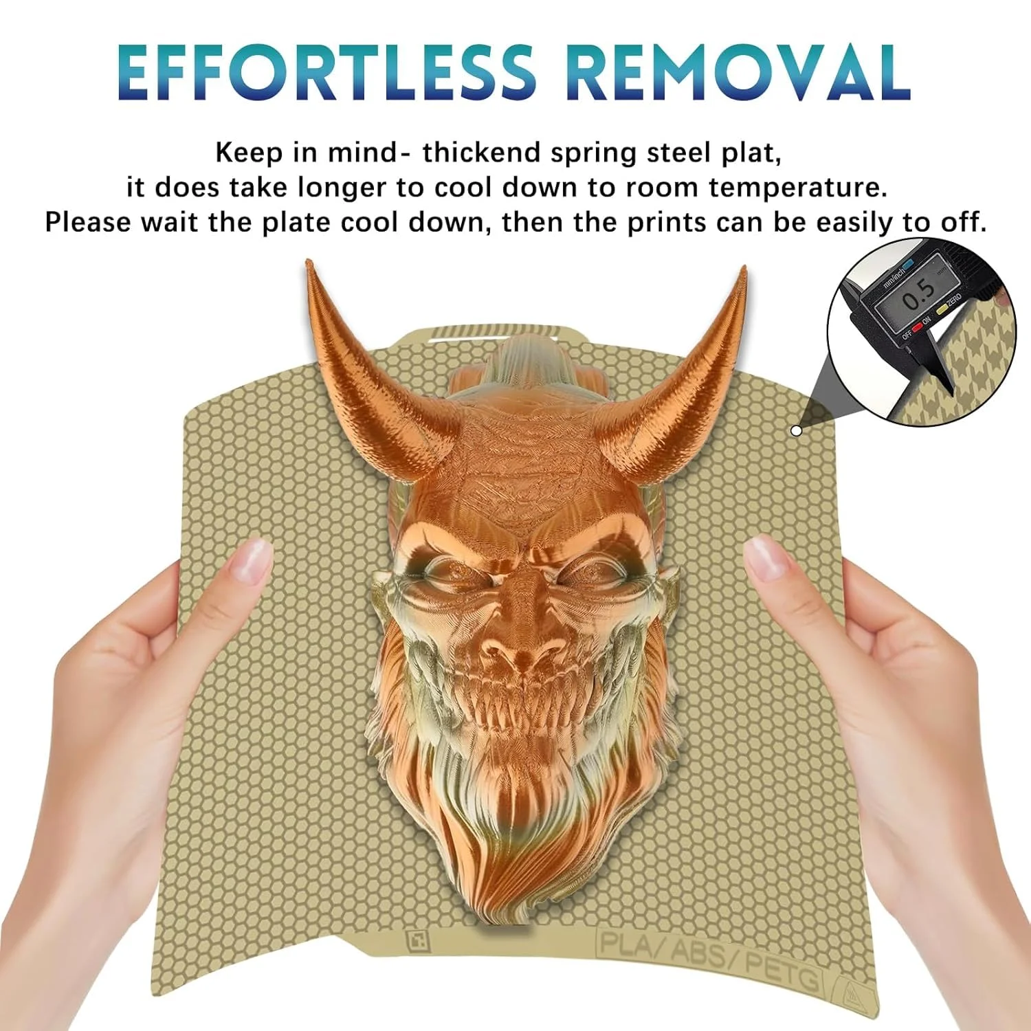 صفحه ساخت لانه زنبوری PEI ابعاد 257x257 میلی‌متر برای پرینتر سه بعدی Bambu Lab X1C/X1/X1E/P1P/P1S/A1، فناوری ارتقا یافته اچینگ، الگوی لانه زنبوری + مربعی، پلتفرم صفحه فولادی فنری انعطاف پذیر دو طرفه 0.5 میلی‌متری.