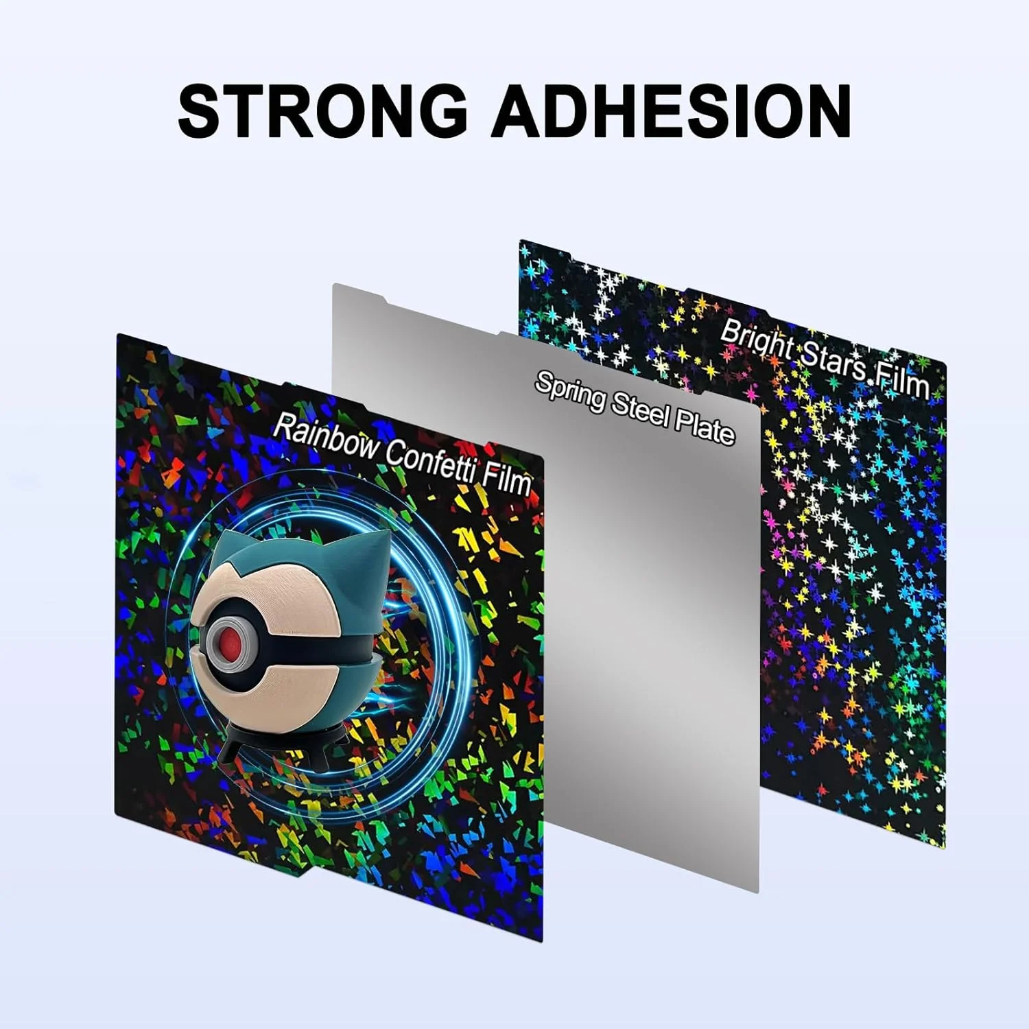 صفحه ساخت PEF+PEY با ابعاد 256x268 میلی‌متر برای Anycubic Kobra 3 V2/Kobra 3/Combo/ACE Pro، صفحه فولادی فنری PEF+Galaxy PEY با طرح رنگین کمانی برای پرینتر سه بعدی Anycubic Kobra 3