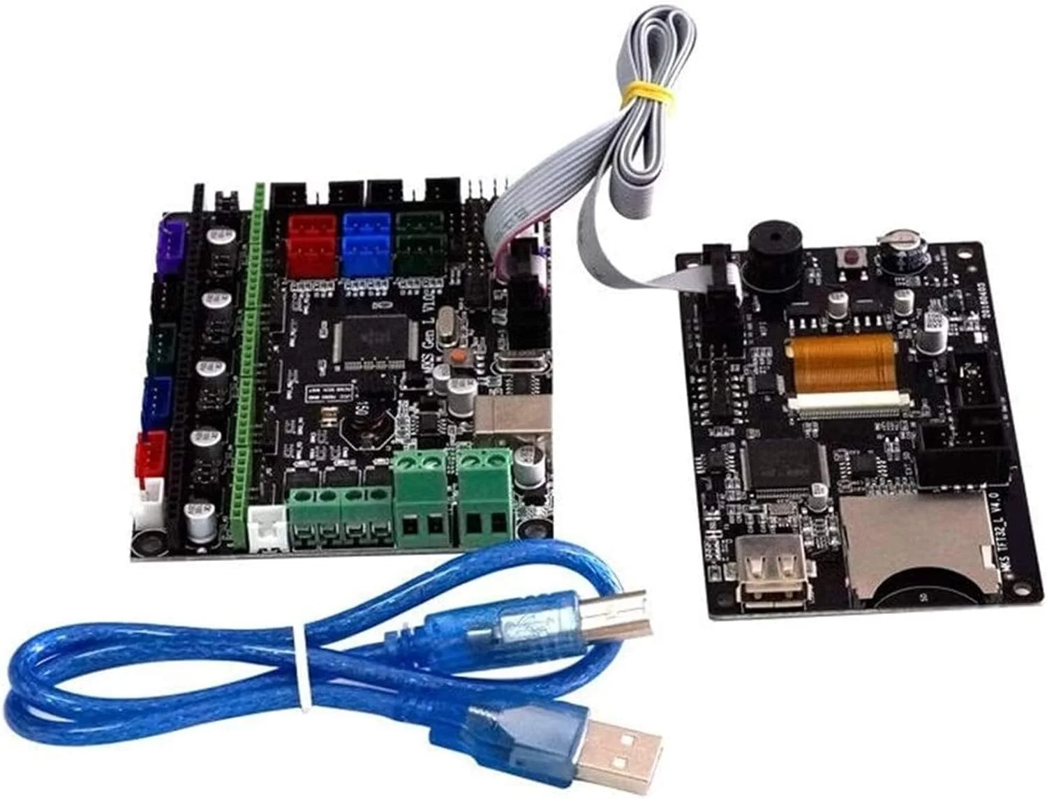 برد اصلی کنترلر یکپارچه MKS-GEN L V1.0 + صفحه نمایش لمسی تمام رنگی 3.2 اینچی MKS-TFT32 با پشتیبانی از ادامه چاپ پس از قطع برق و برنامه BT برای ماژول های درایور پرینتر سه بعدی