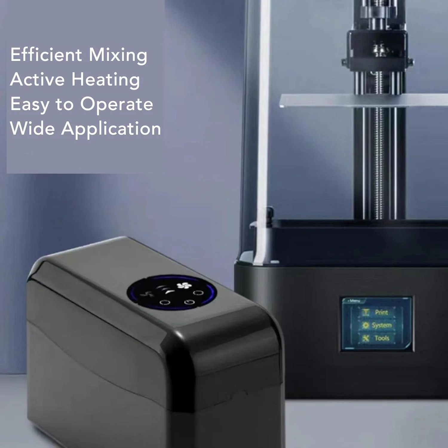 میکسر رزین پرینتر سه بعدی با 3 حالت گرمایش، کنترل لمسی، چرخش دو طرفه برای 250 گرم 500 گرم 1000 گرم HM100، گرمایش فراگیر با نمایشگر کلید LED، تجربه کاربری تعاملی (A)