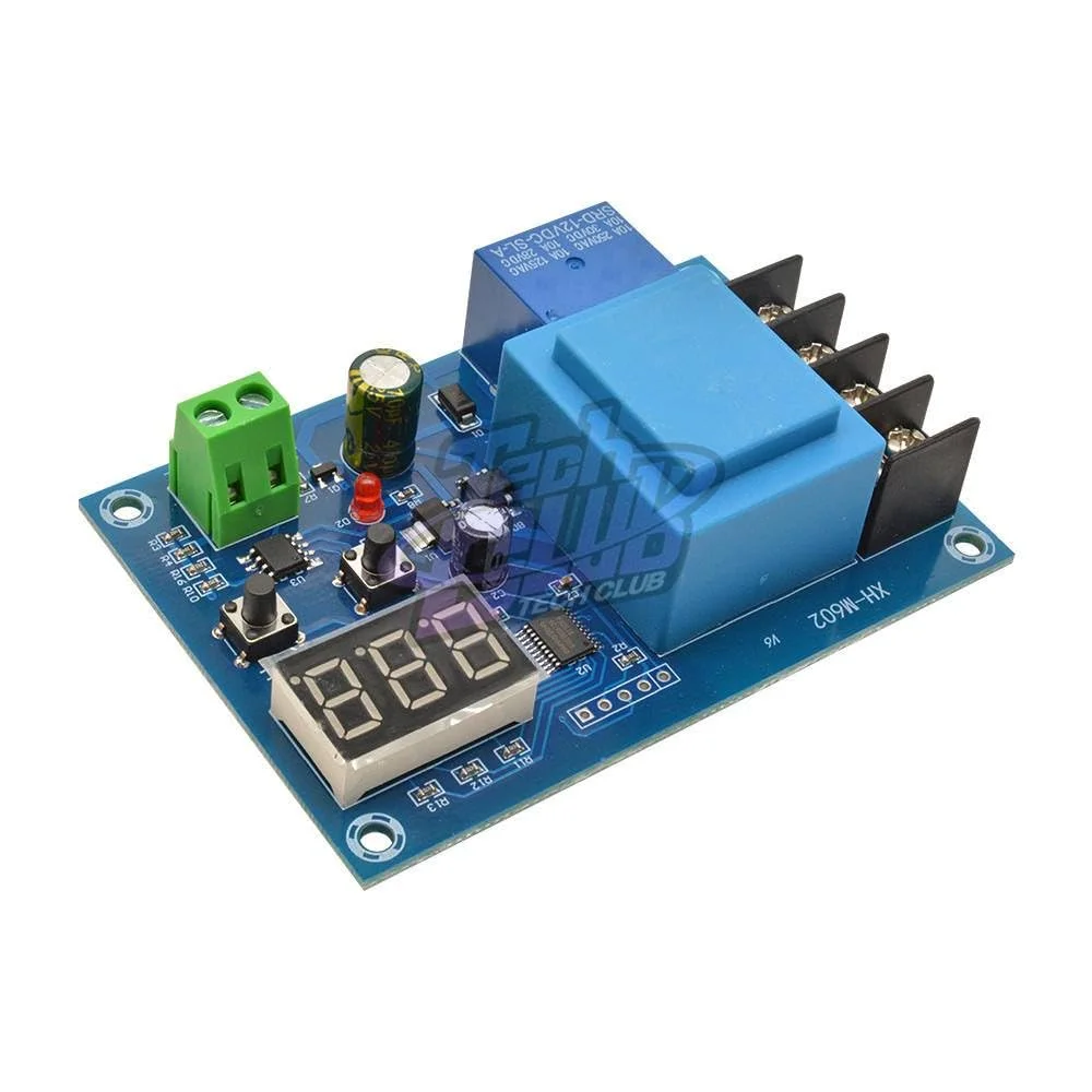 ماژول کنترل شارژ باتری لیتیومی CNC با نمایشگر LED مدل XH-M602، منبع تغذیه 3.7-120 ولت