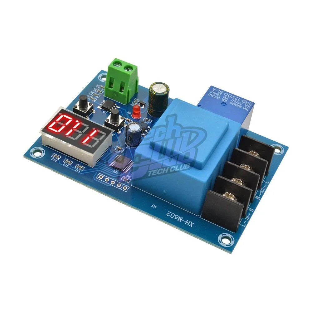 ماژول کنترل شارژ باتری لیتیومی CNC با نمایشگر LED مدل XH-M602، منبع تغذیه 3.7-120 ولت
