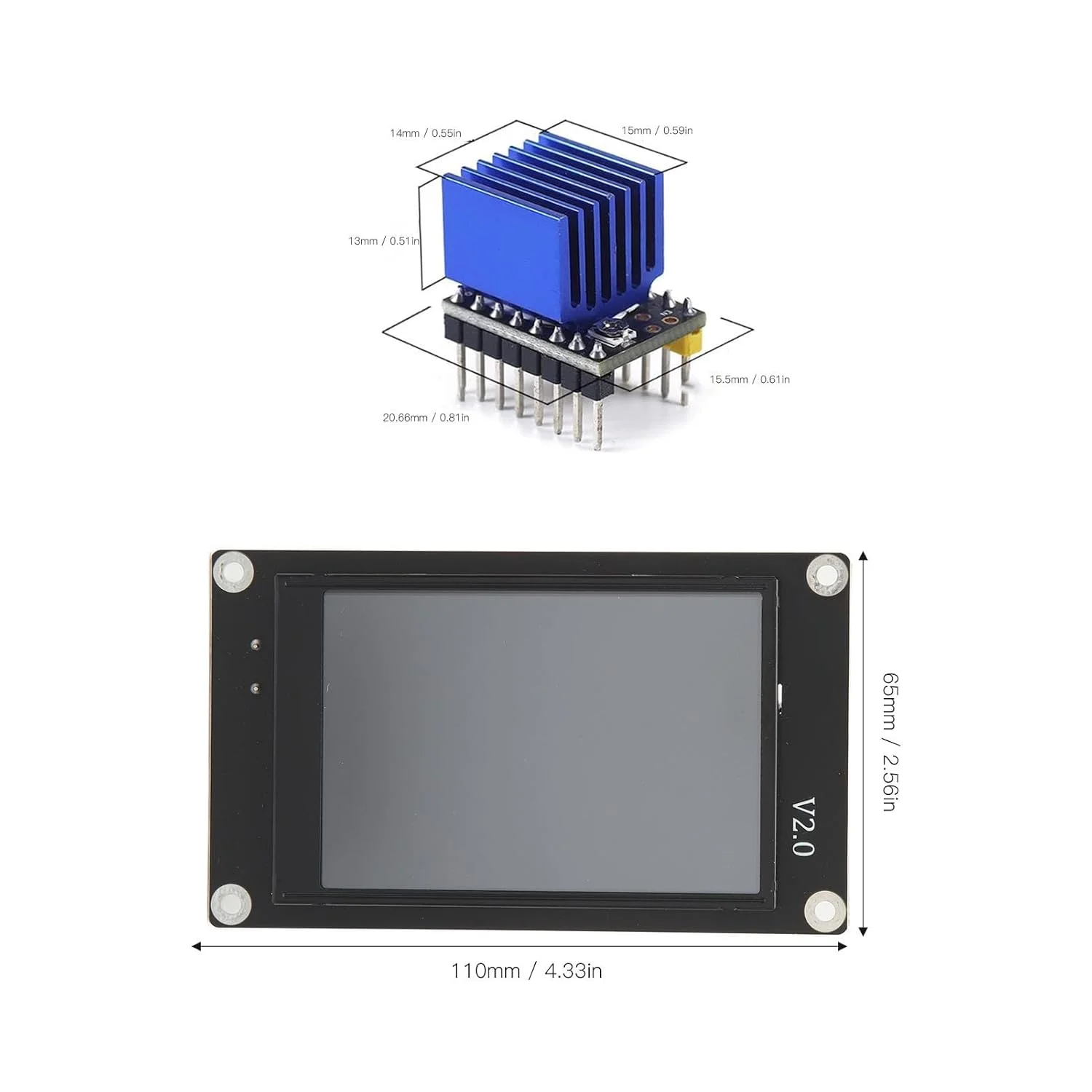 کیت برد کنترل حکاکی WALFRONT با صفحه لمسی 3.5 اینچی 32 بیتی WiFi و درایور موتور پله ای 12-24VDC برای کیت مادربرد حکاکی رومیزی