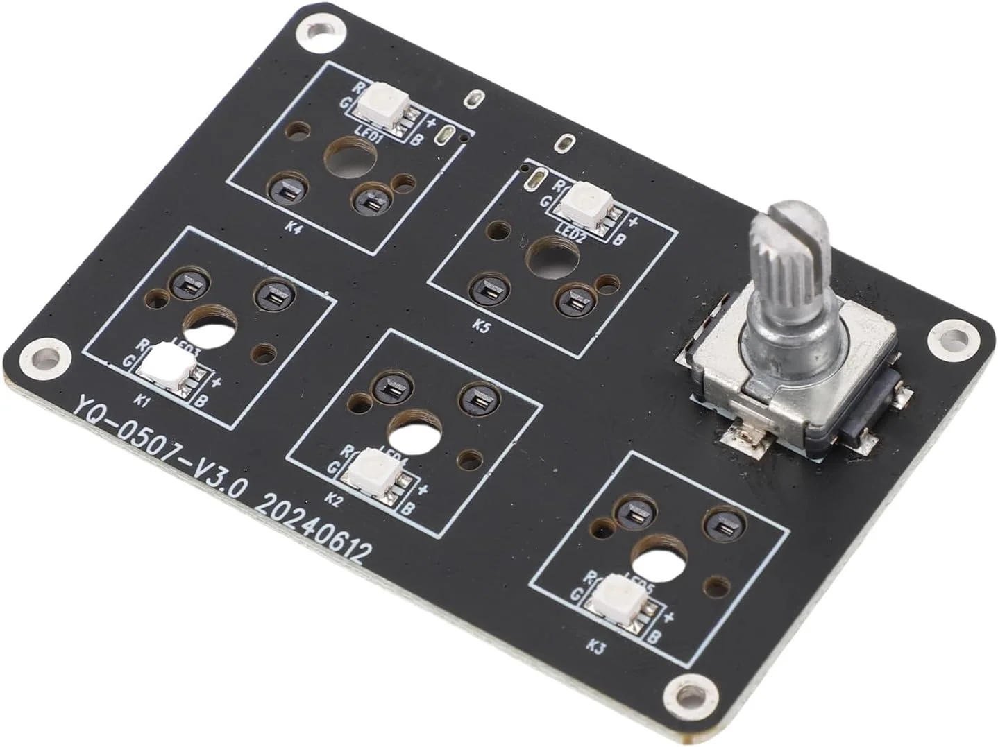 صفحه کلید مکانیکی 5 کلیدی کاملاً قابل برنامه ریزی با نور پس زمینه RGB LED و 6 رنگ قابل تنظیم برای پرینتر سه بعدی آزمایشگاهی