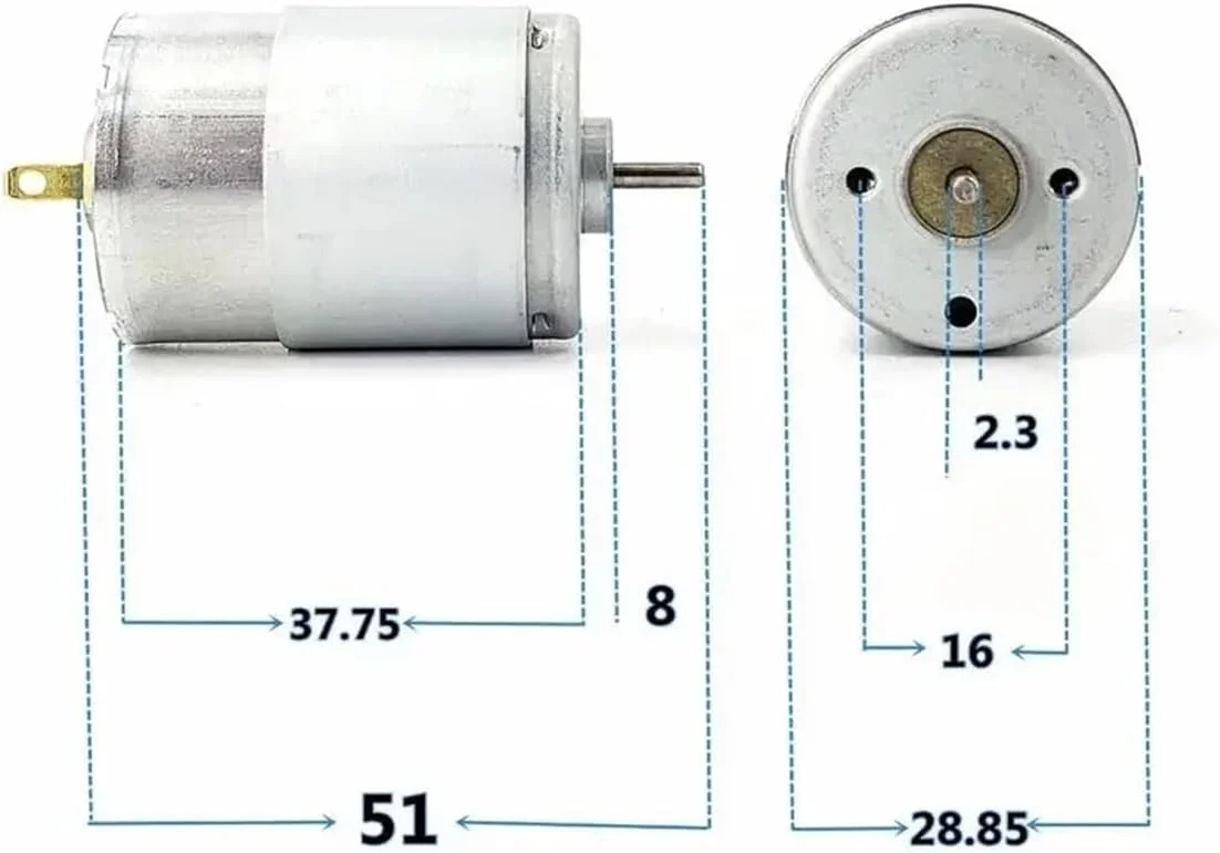 استارتر الکترونیکی RS-385PH-16120 DC 24V 6V-24V 12V با عمر طولانی و بی صدا 385 گرد برای دستگاه کپی چاپگر استارتر الکترونیکی xiaguolingsm