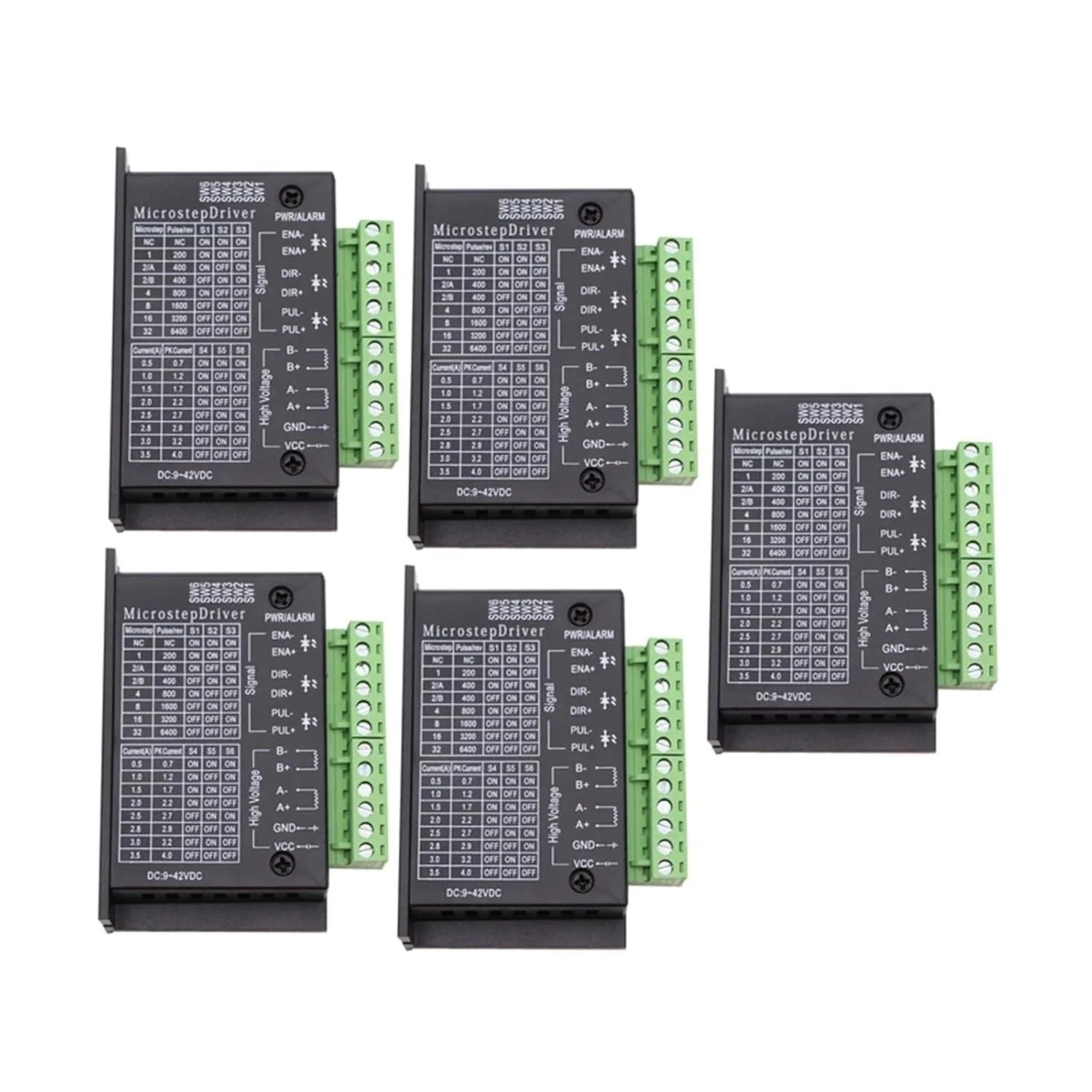 درایور موتور پله ای TB6600 ارتقا یافته، نوع 42/57/86 NEMA 17 23 34 4.0A، کنترلر استپینگ برای پرینتر سه بعدی و CNC روتر (1 عدد TB6600)