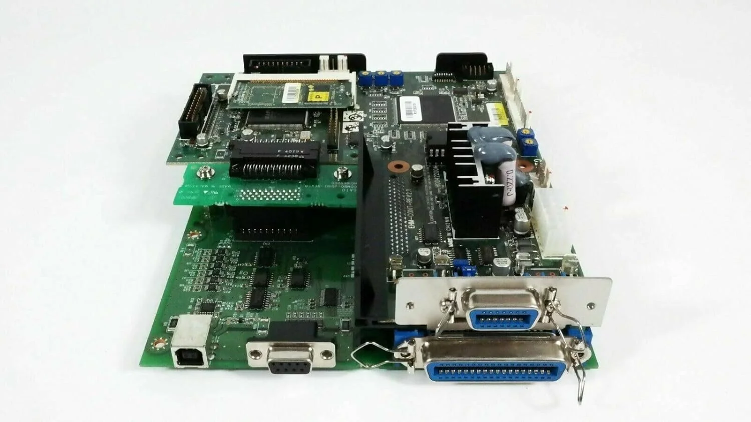 برد اصلی Tekswamp SATO EHM-Cont-REV2.1 به همراه برد فرعی COMBO-JOINT-REV1.0 برای پرینترهای حرارتی لیبل OKI LE810DT LE810DS