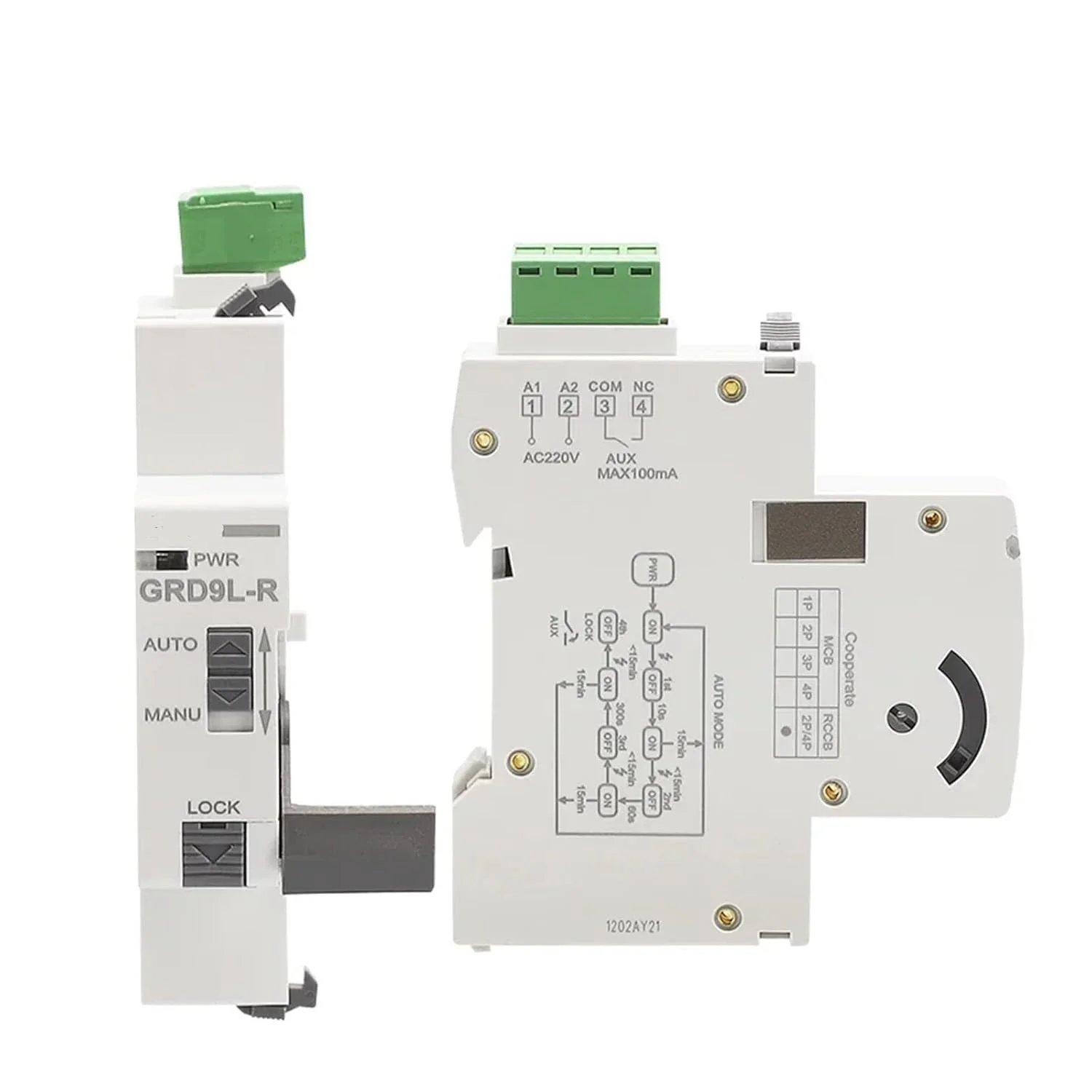 قطعه کنترل کننده وصل مجدد RCCB مدل GRD9L GYL9 برای تعویض توسط مشتری