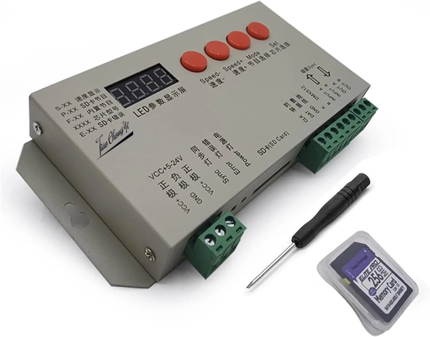 کنترلر T1000s K1000s برای WS2812B WS2811 APA102 T1000S WS2813 LED با قابلیت برنامه ریزی 2048 پیکسل DC5-24V (مدل K1000S)