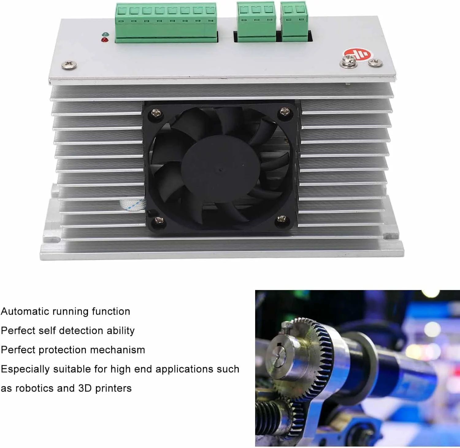 درایور موتور پله ای 3 فاز آلیاژ آلومینیوم کنترلر موتور پله ای تمام دیجیتال اتوماتیک AC 40-60V DC 50-80V برای ربات ها و کاربردهای پرینترهای سه بعدی