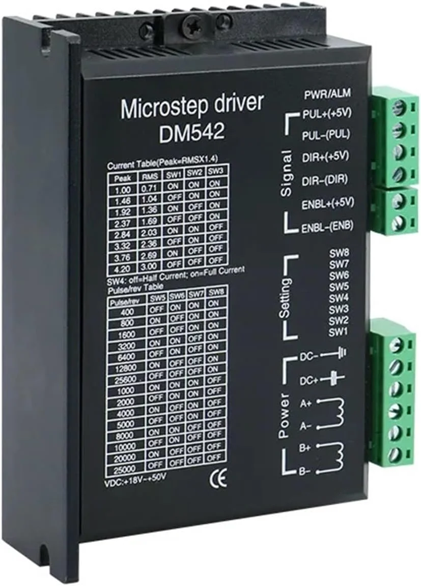 درایور موتور پله ای DM542 ارتقا یافته Nema 23 DC 18-48V 4.2A برای موتور NEMA23 موتور 57 کنترلر روتر برای پرینتر سه بعدی (3 عدد)