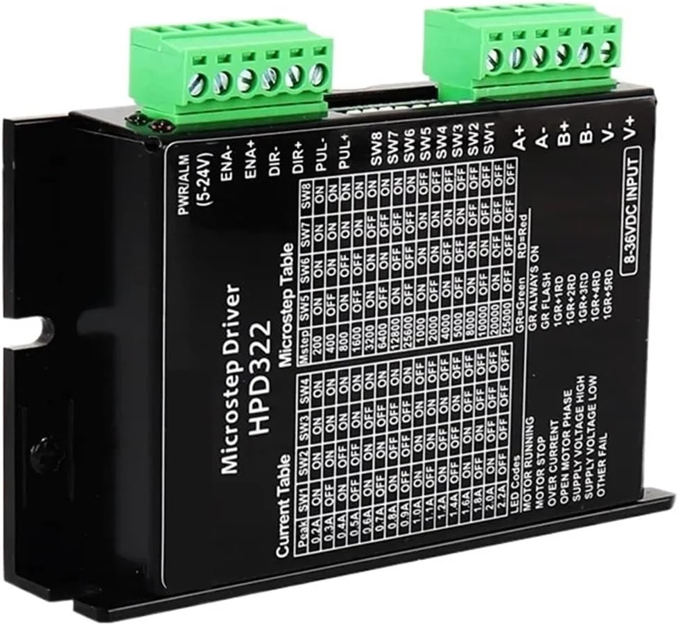 درایور موتور پله ای 17 NEMA23 سری موتور درایور موتور پله ای 2.2A HPD322 کنترلر روتر CNC برای پرینتر سه بعدی