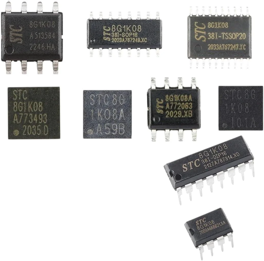 5 عدد Stc8G1K08A-36I-Sop8 Stc8G1K08A-36I-Sop8 Stc8G1K08-38I-Sop16 Stc8G1K08 Stc8G1K08A تک تراشه 1T 8051 Mcu میکروکنترلر
