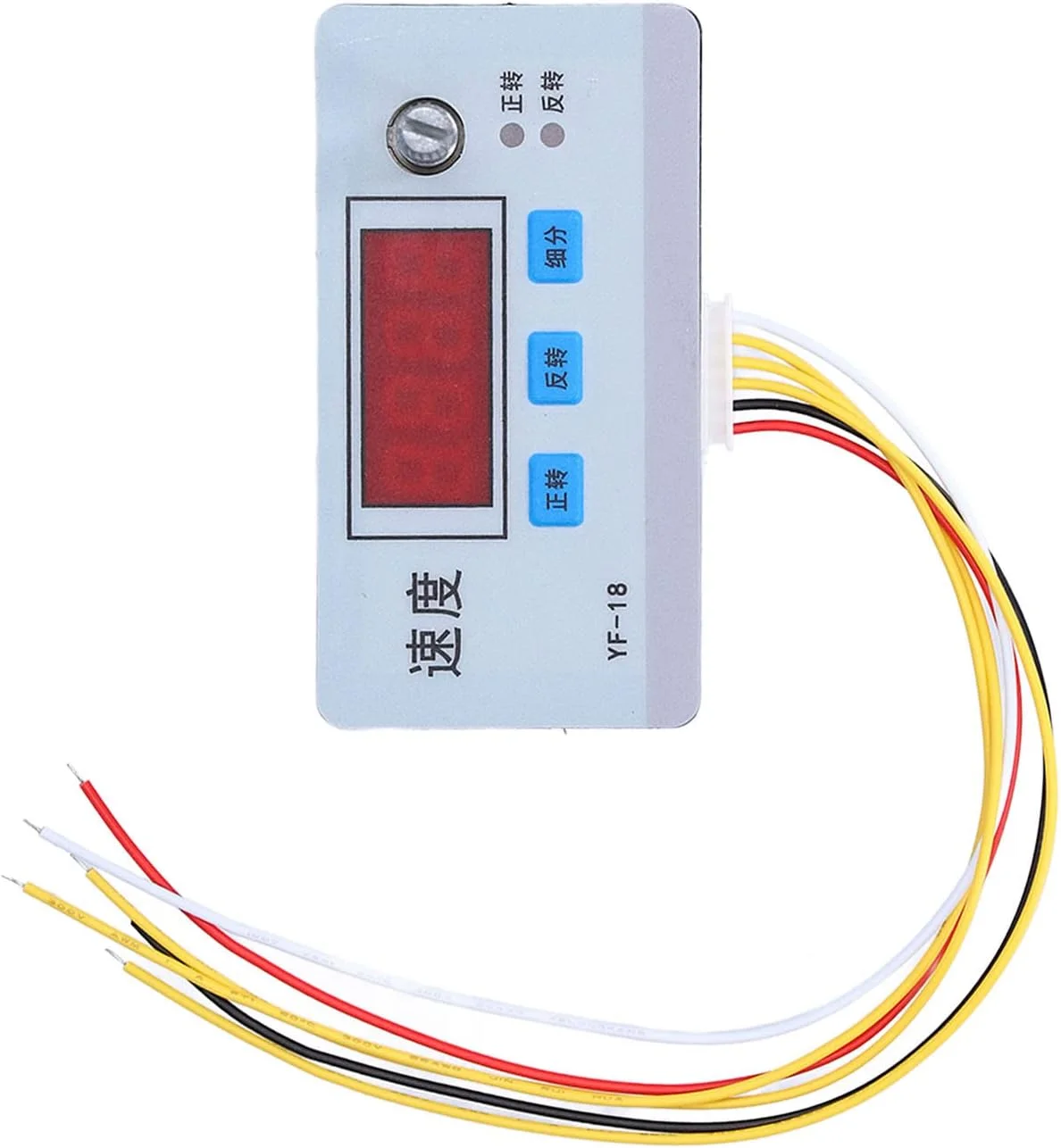 کنترلر موتور پله ای | برد درایور موتورهای پالس CW CCW با نمایشگر دیجیتال | ورودی DC8 - 24V | محدوده سرعت 0.1 - 999 دور در دقیقه | مدل YF - 18