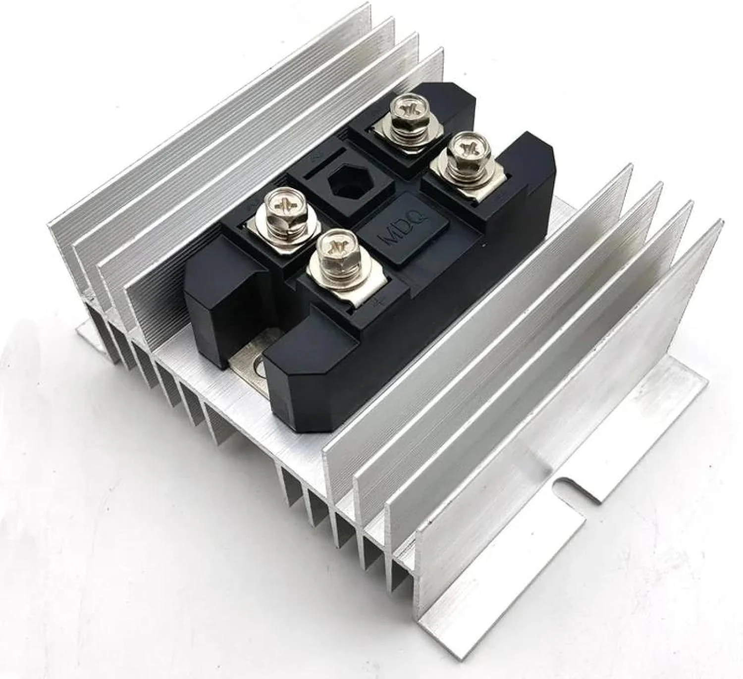 ماژول یکسوساز پل تک فاز، 100 آمپر 1600 ولت، بدنه فلزی با هیت سینک (هیت سینک W-95)