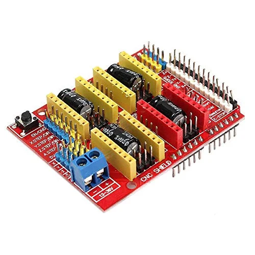 برد شیلد CNC به همراه 4 عدد درایور DRV8825 مناسب برای پرینتر سه بعدی