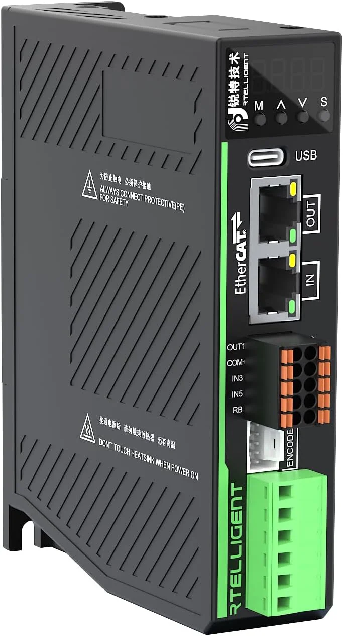 درایور استپر فیلدباس Ethercat مدل EST60 دو فاز حلقه بسته 6.0 آمپر 28-110VDC 20-80VAC کنترلر موتور Nema 23/24 استاندارد CiA402